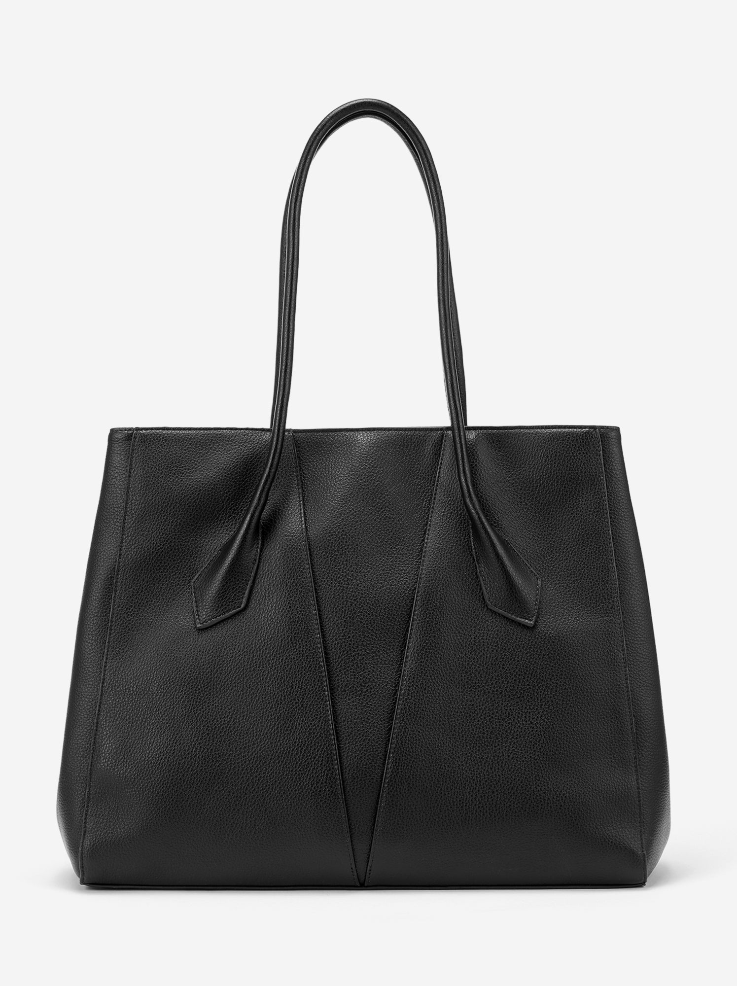 Sac forme cabas en simili - Noir