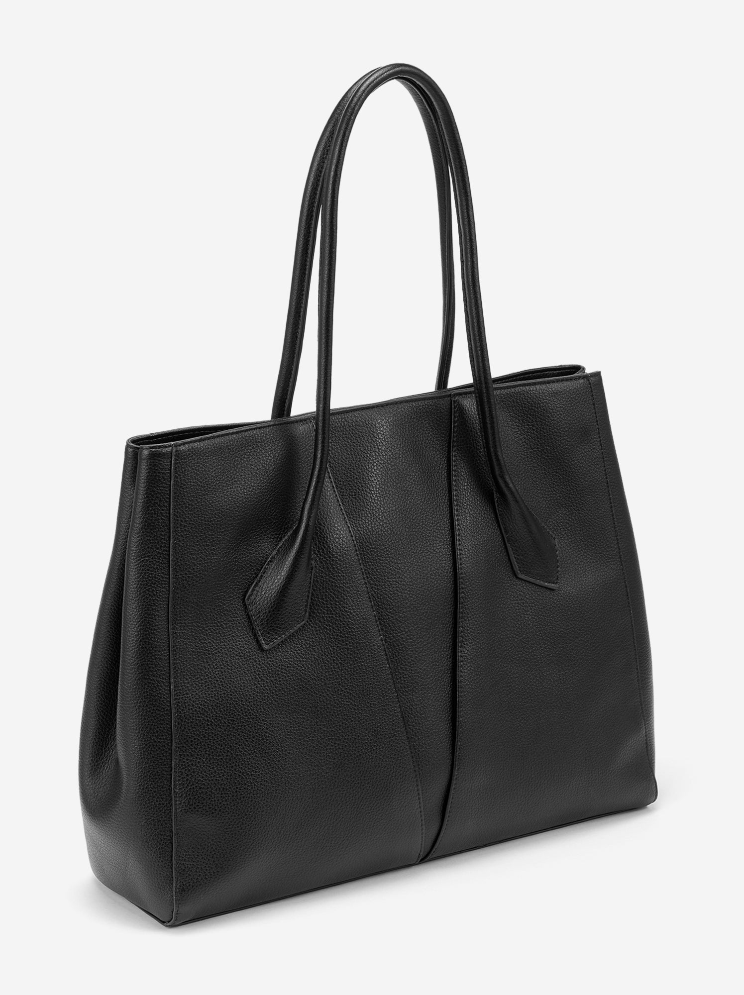 Sac forme cabas en simili - Noir