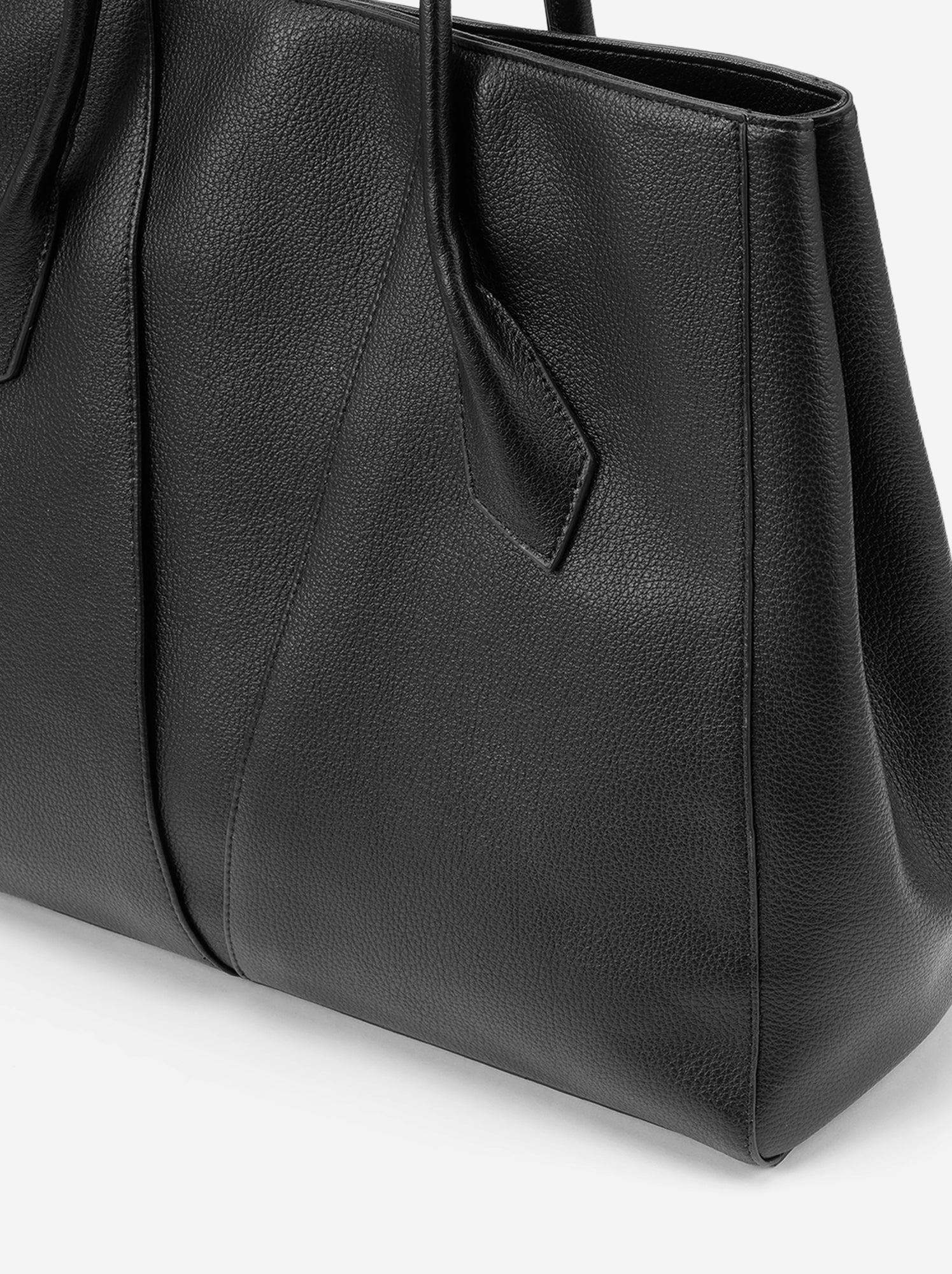 Sac forme cabas en simili - Noir