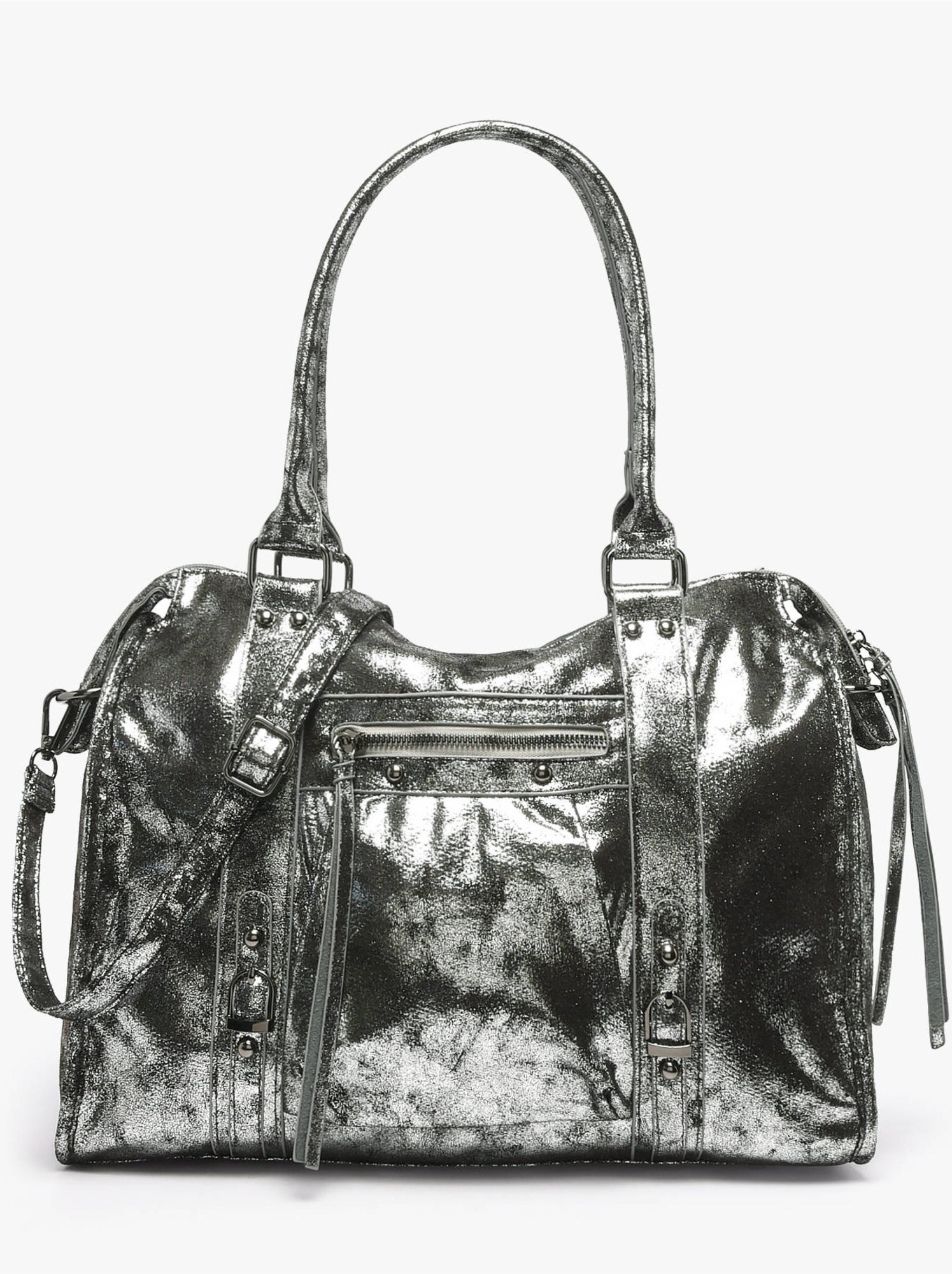 Sac porté épaule a4 format a4 gallantry toile enduite - Argent