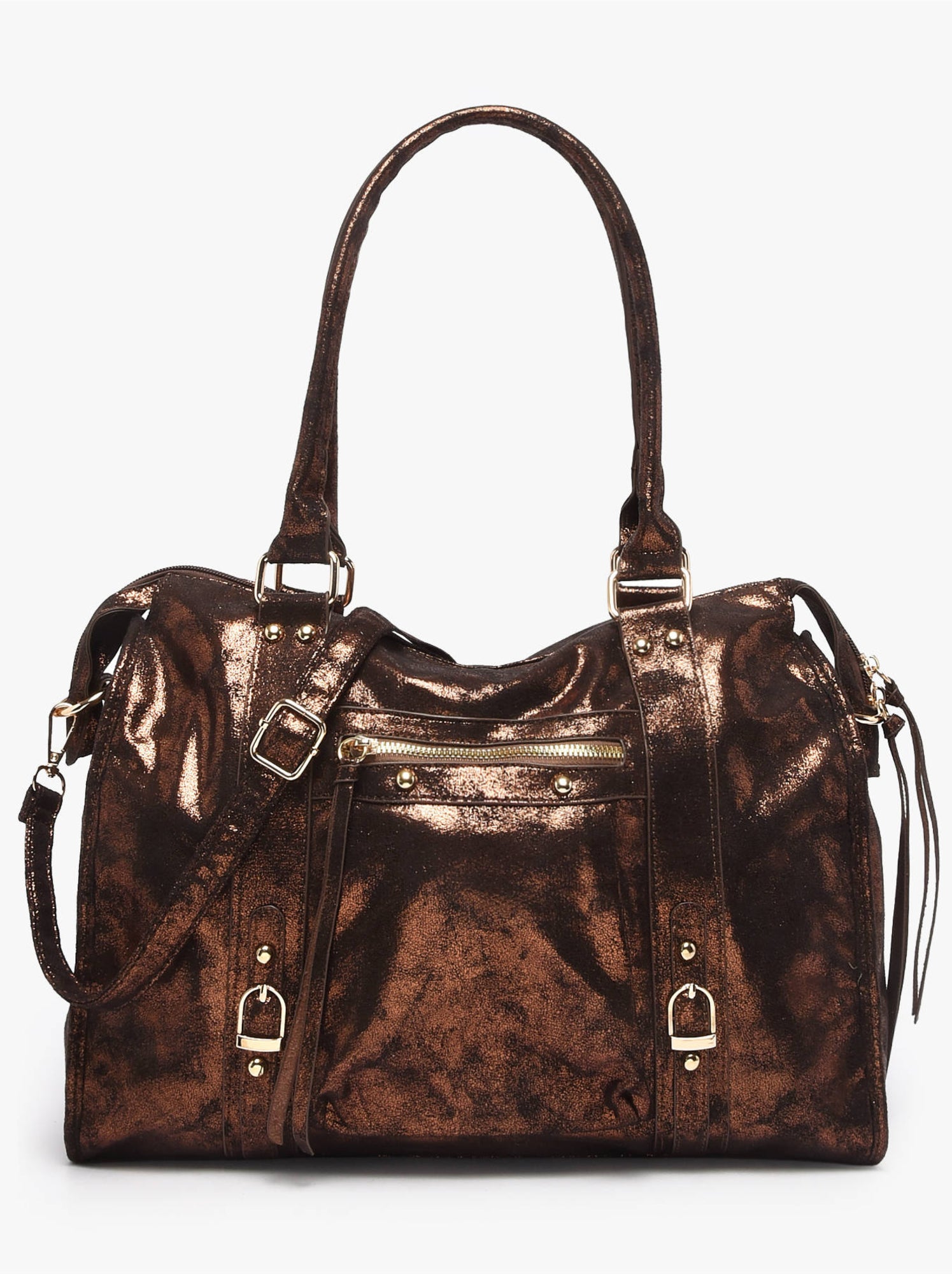 Sac porté épaule a4 format a4 gallantry toile enduite - Bronze