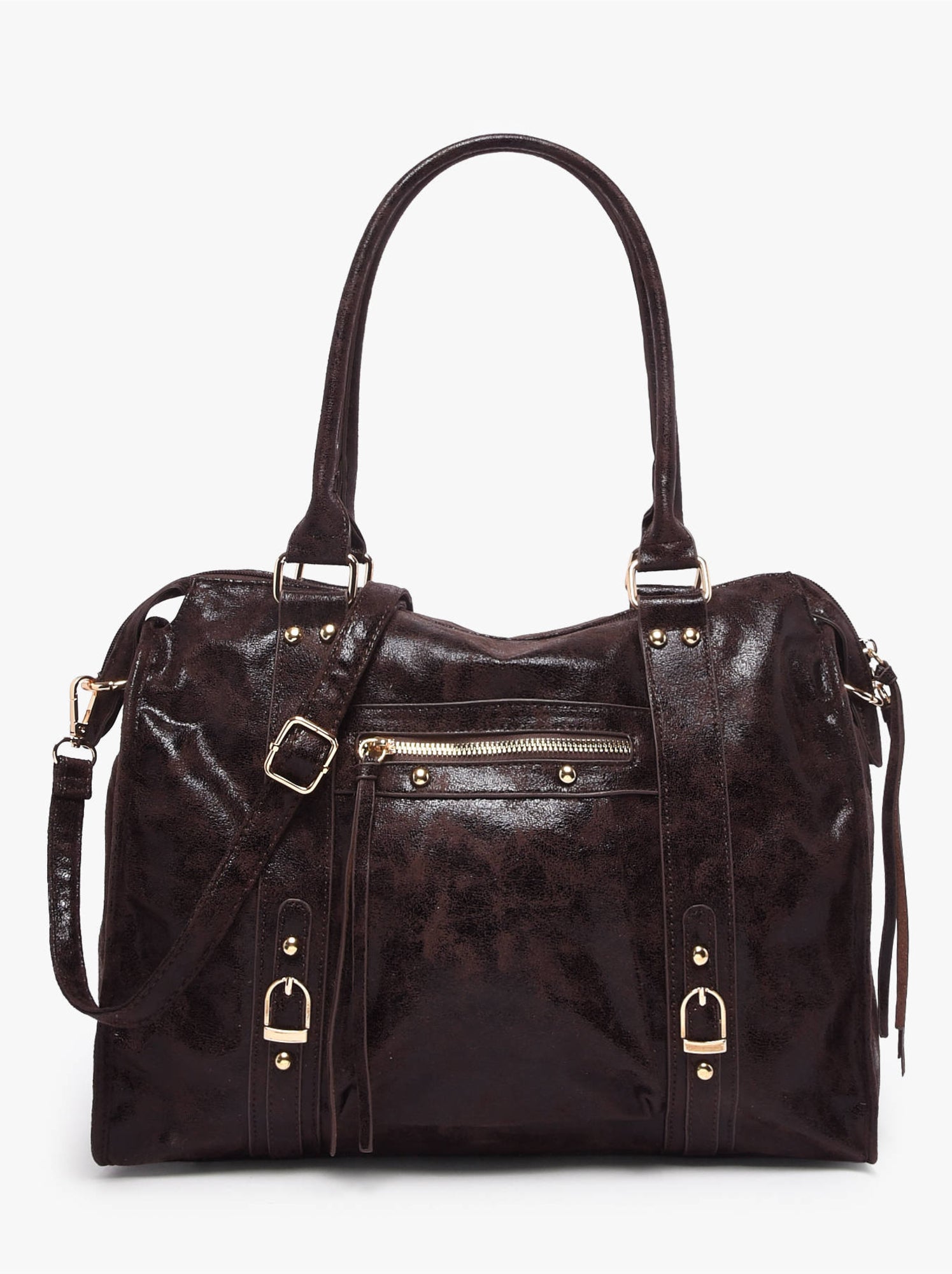 Sac porté épaule a4 format a4 gallantry toile enduite - Marron caramel