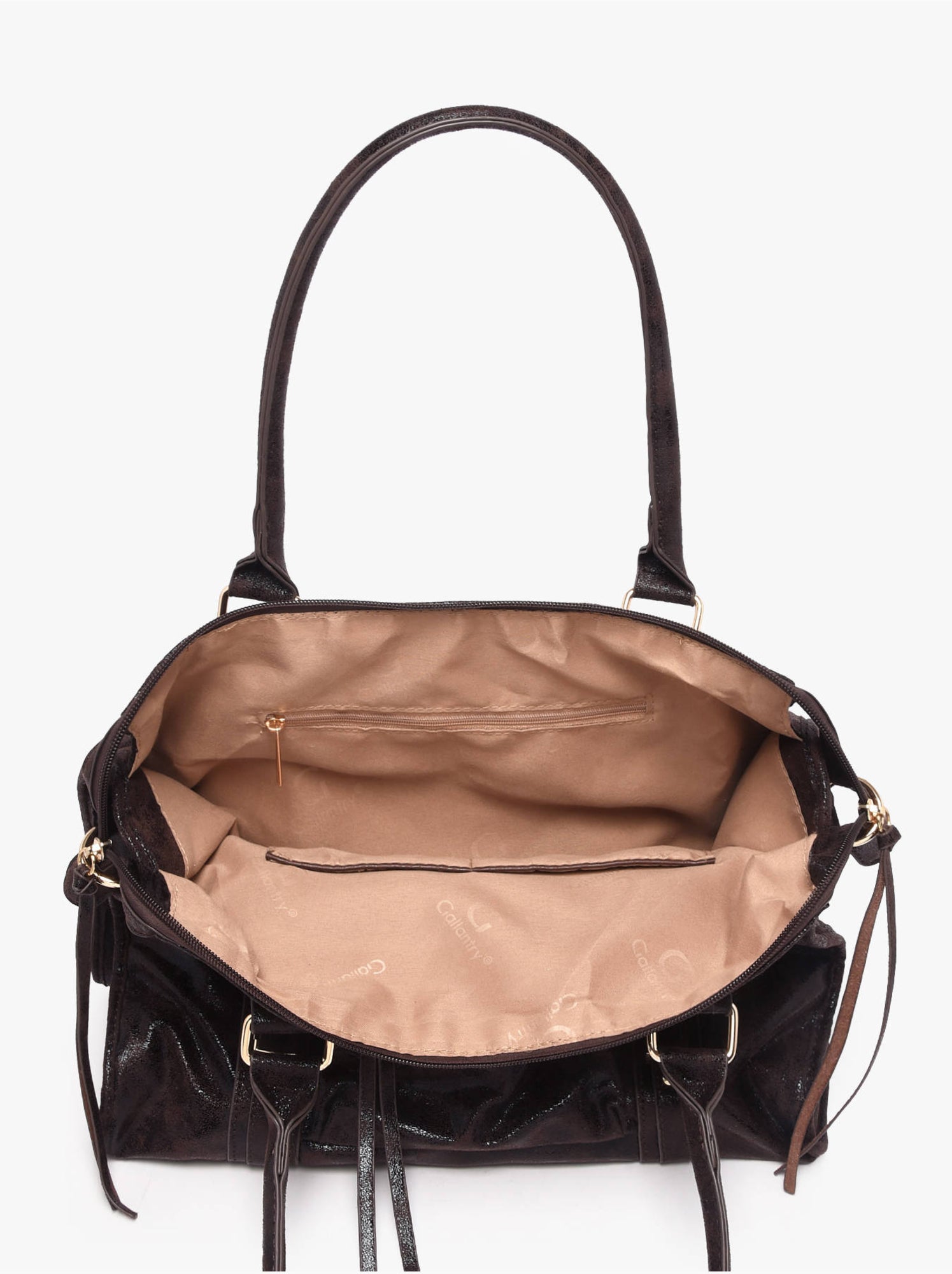 Sac porté épaule a4 format a4 gallantry toile enduite - Marron caramel