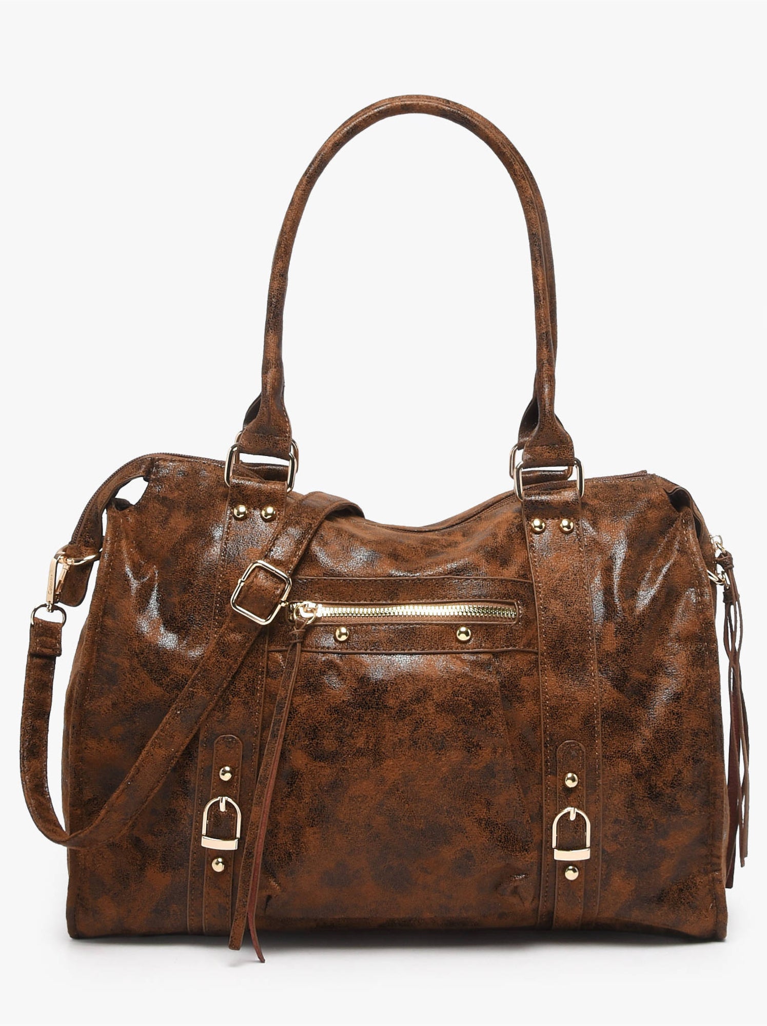 Sac porté épaule a4 format a4 gallantry toile enduite - Marron