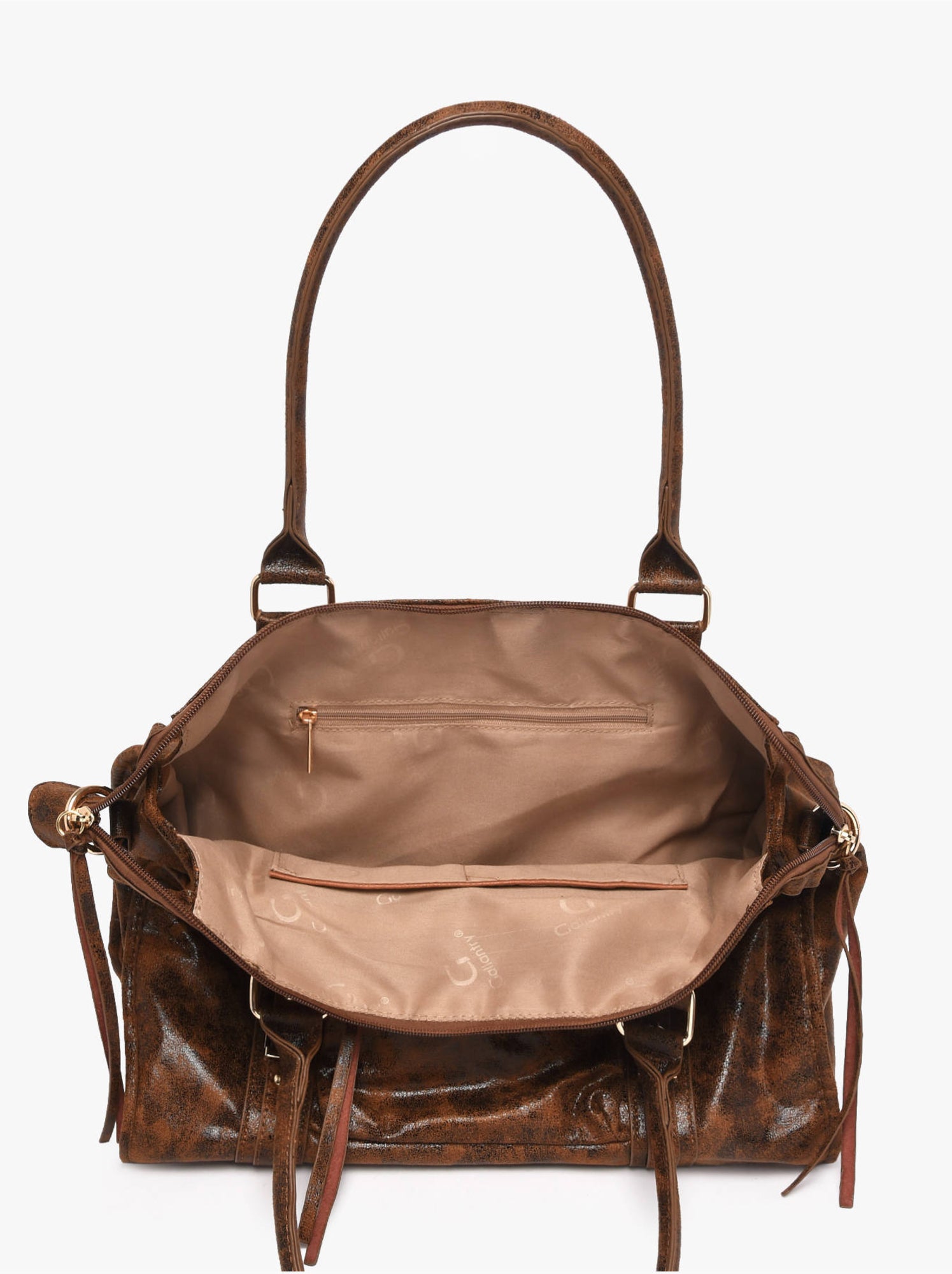 Sac porté épaule a4 format a4 gallantry toile enduite - Marron