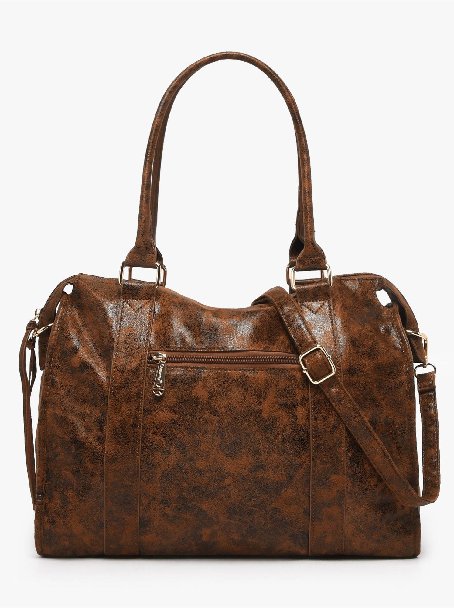 Sac porté épaule a4 format a4 gallantry toile enduite - Marron