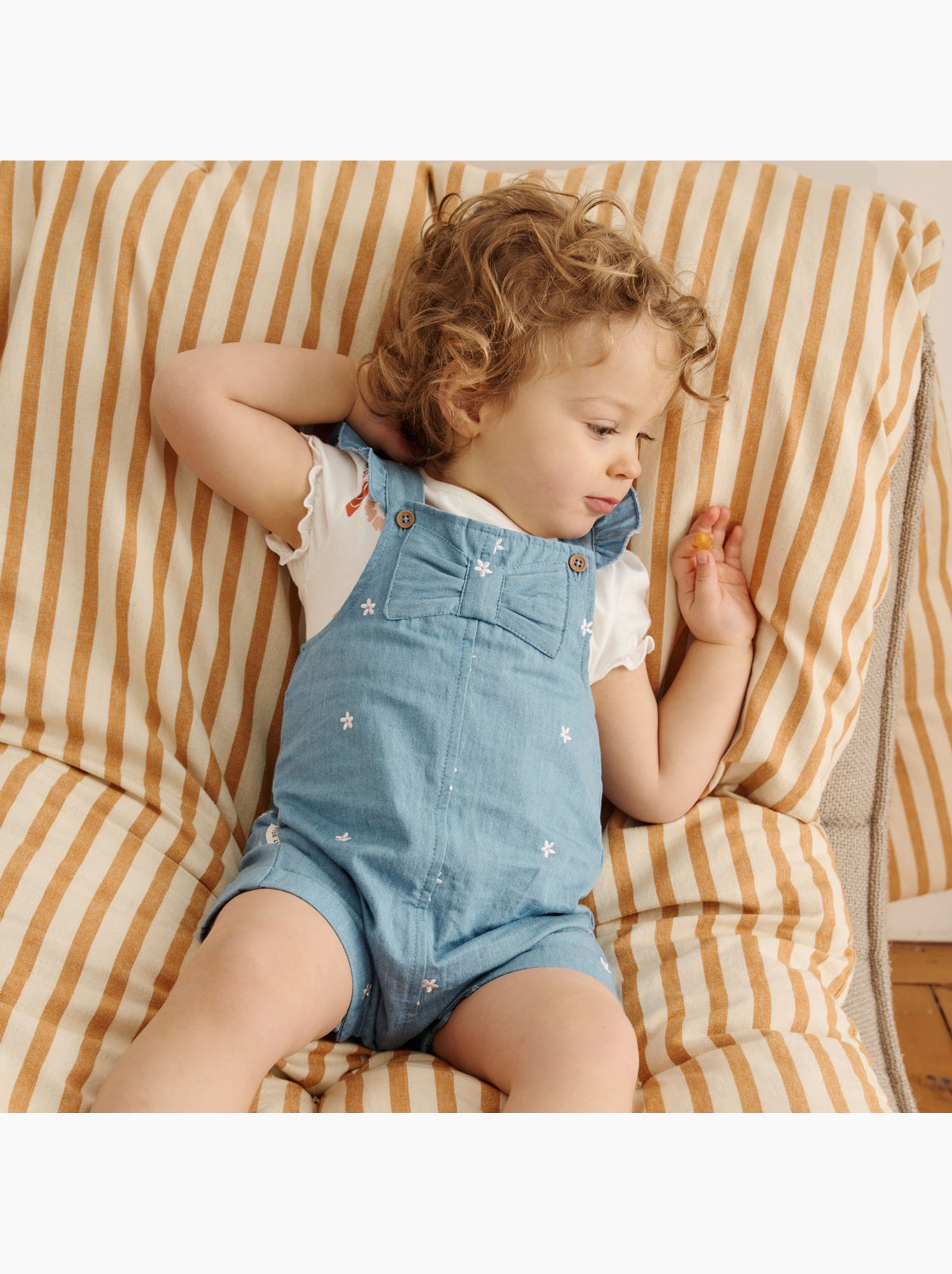 Salopette bébé en chambray ciao milano - Bleu