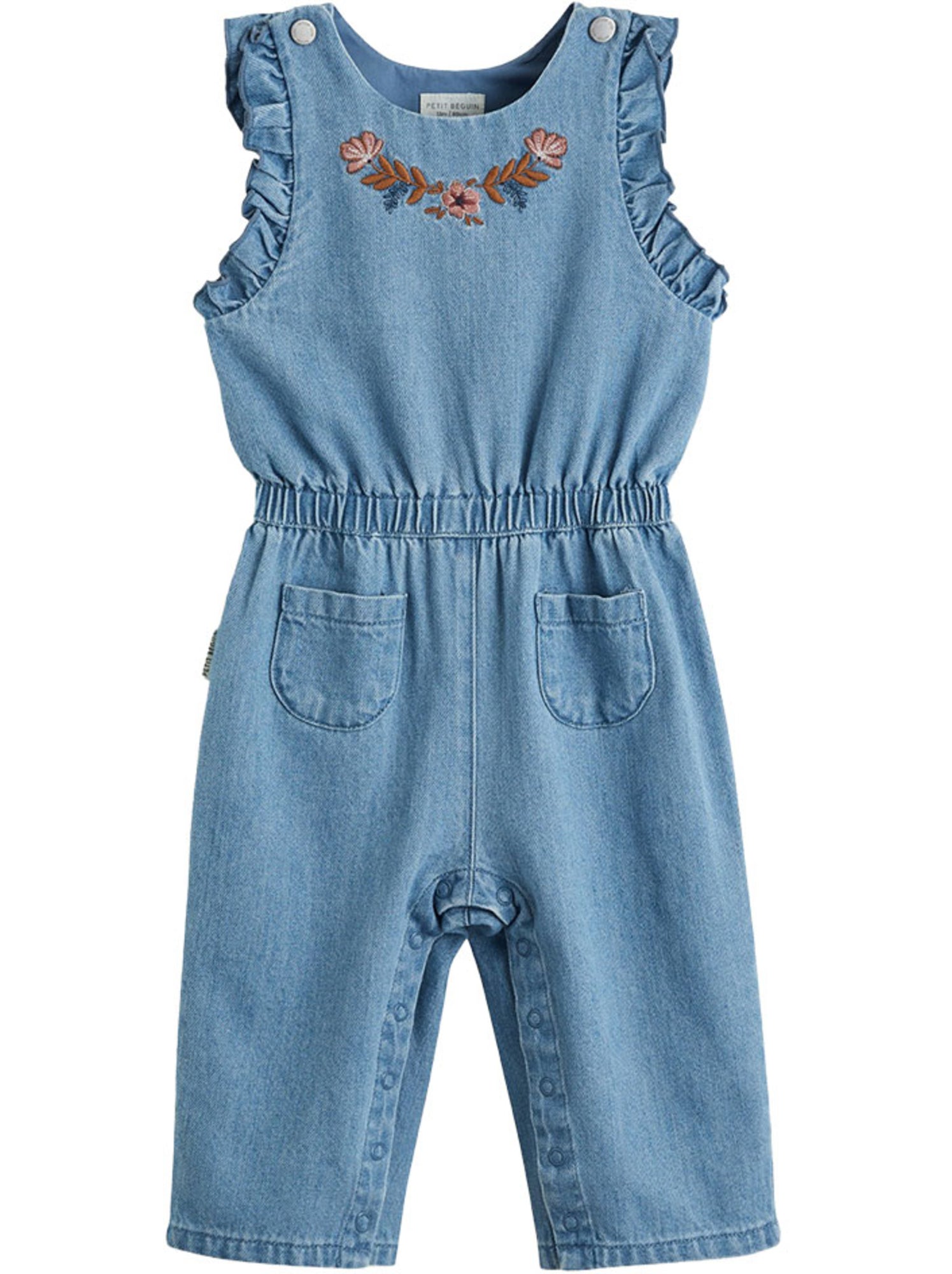 Salopette bébé en jean cléo - Bleu