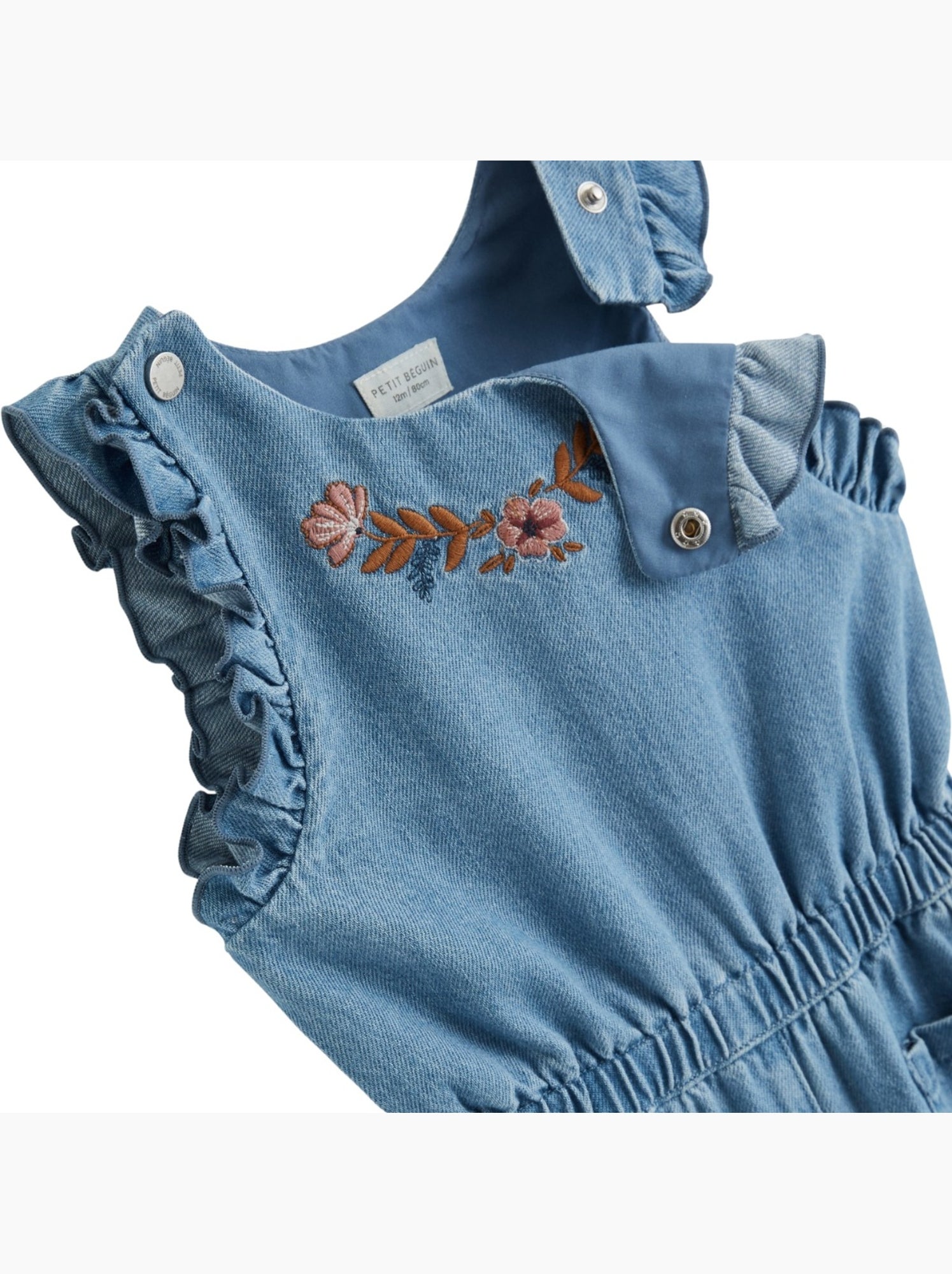 Salopette bébé en jean cléo - Bleu