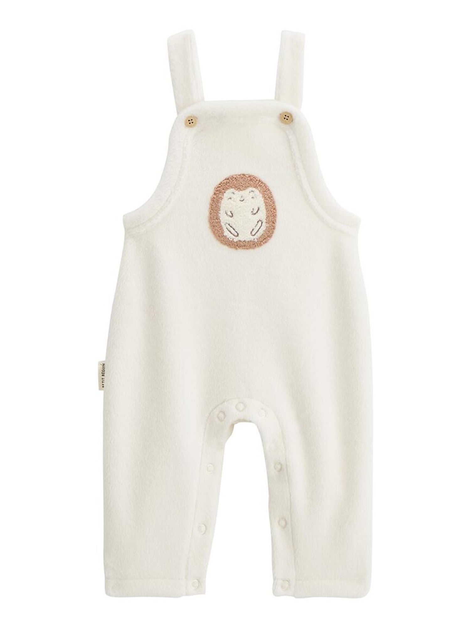 Salopette bébé en molleton ultra chaud envolée de bisous - Ecru
