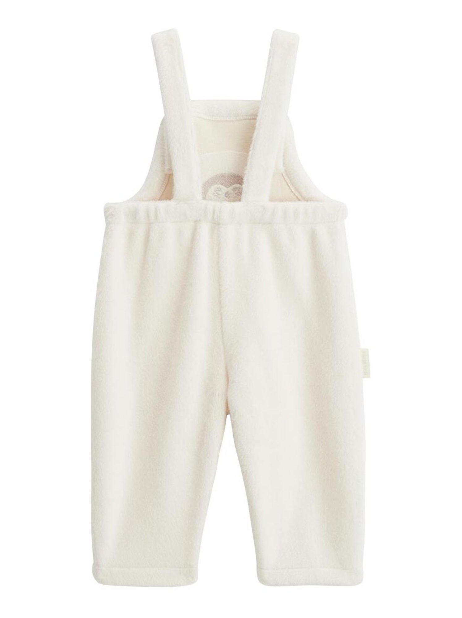 Salopette bébé en molleton ultra chaud envolée de bisous - Ecru