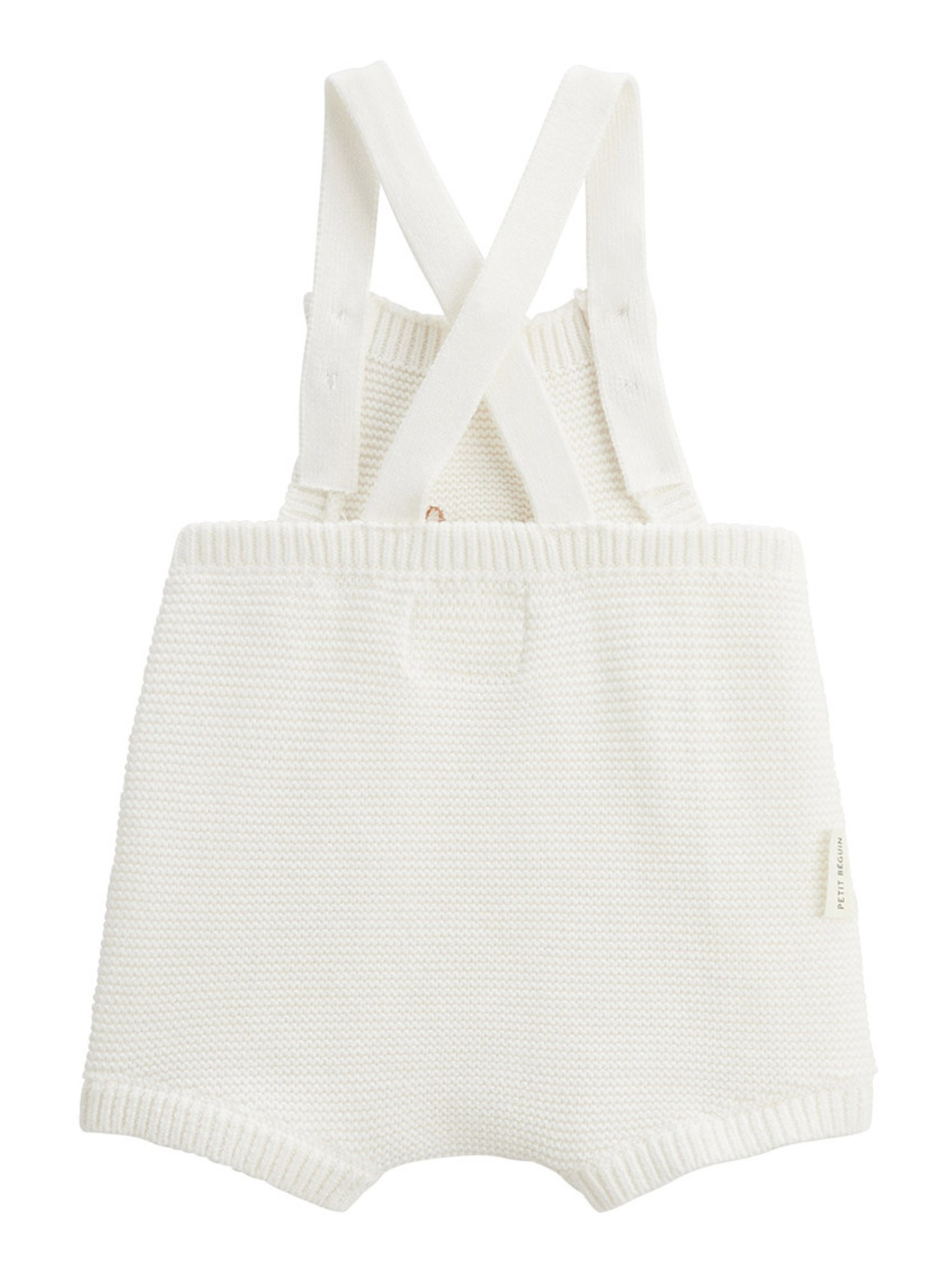 Salopette bébé en tricot hello baby - Ecru