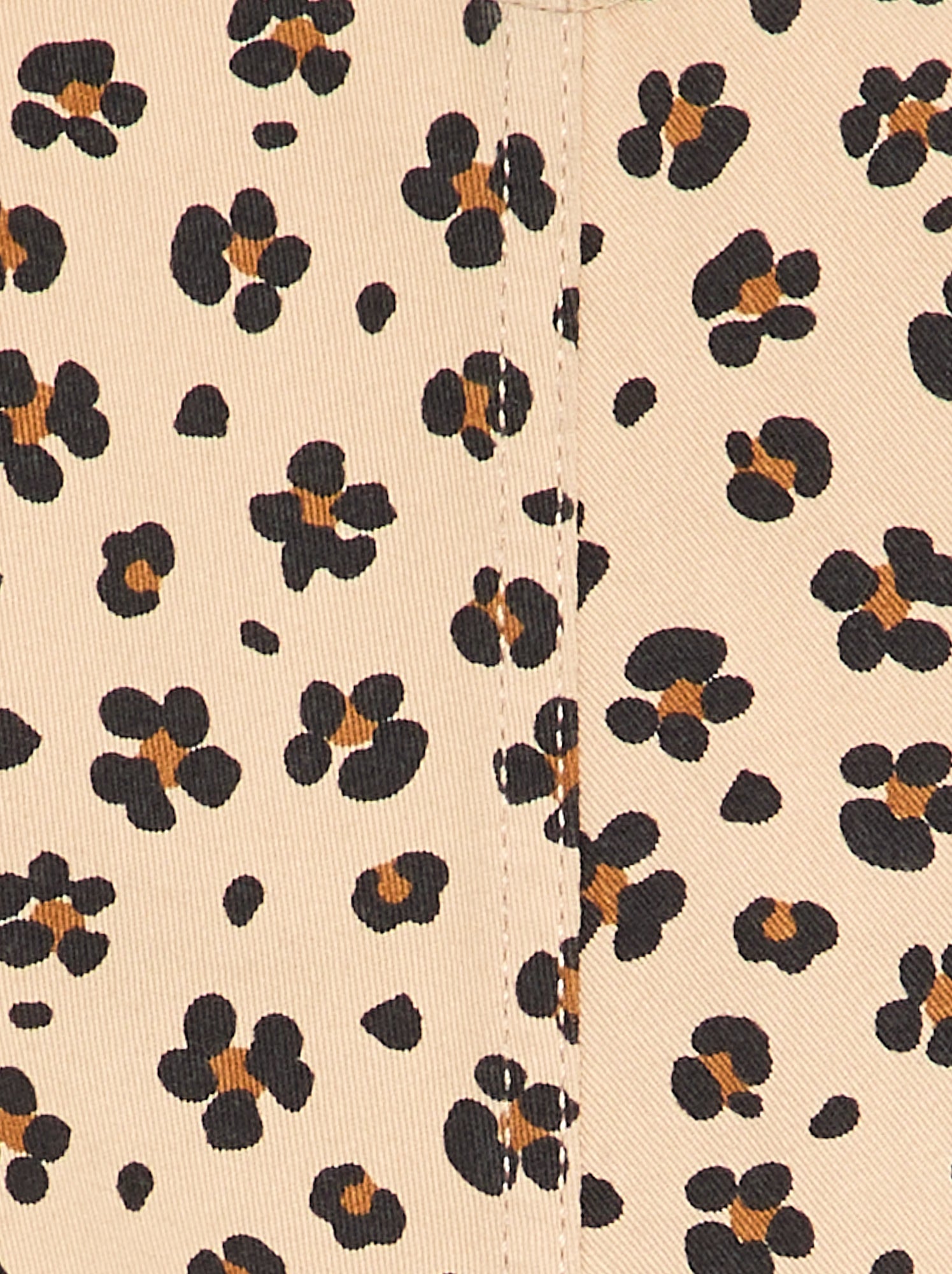 Salopette imprimée en twill - Beige