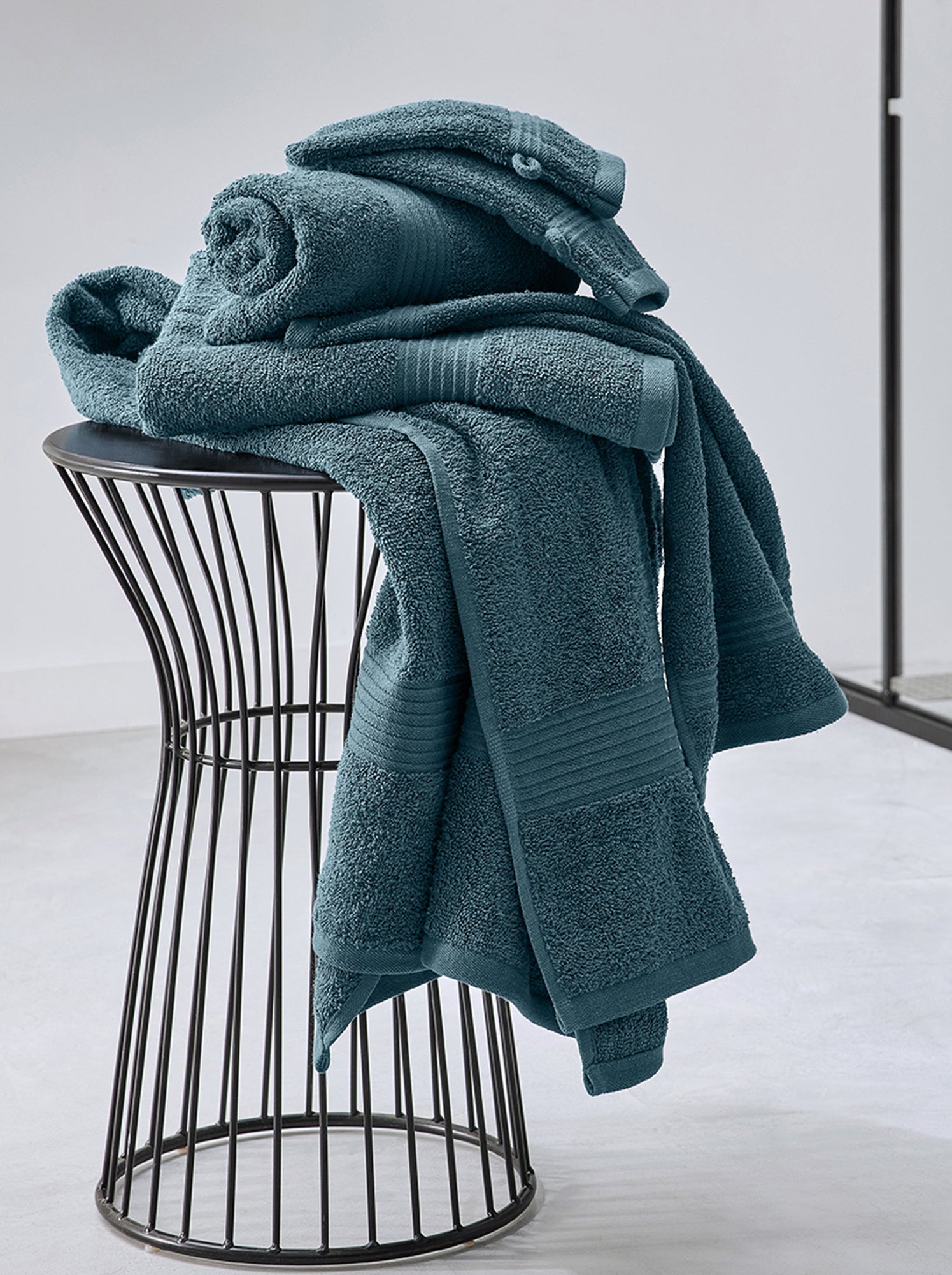 Serviette de bain 50 x 90 cm - bleu canard