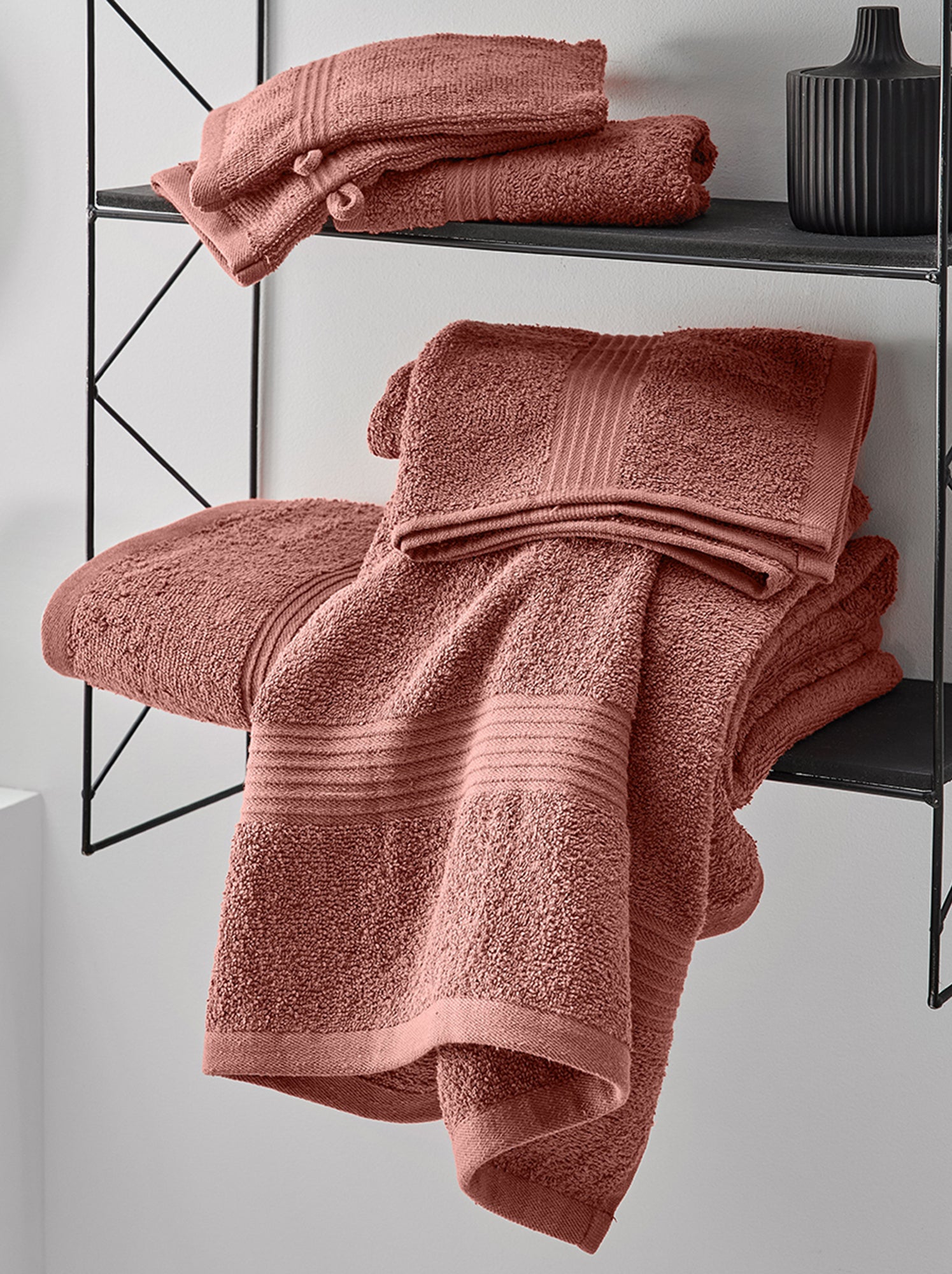 Serviette de bain 50 x 90 cm - terracotta