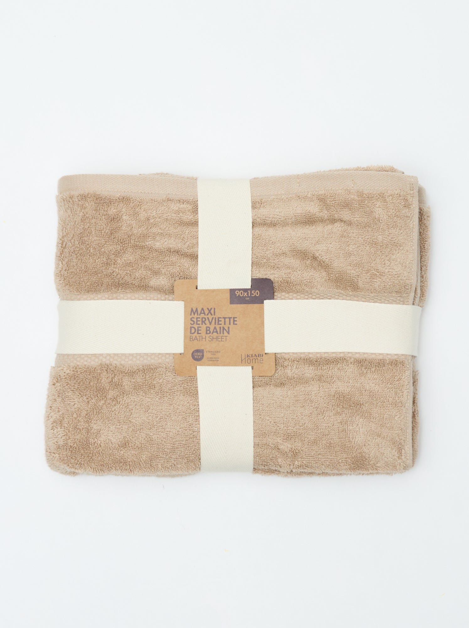 Serviette de bain 90 x 150 cm - Beige