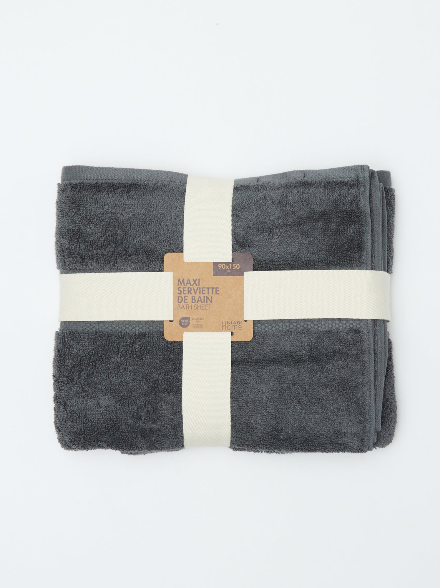 Serviette de bain 90 x 150 cm - Gris