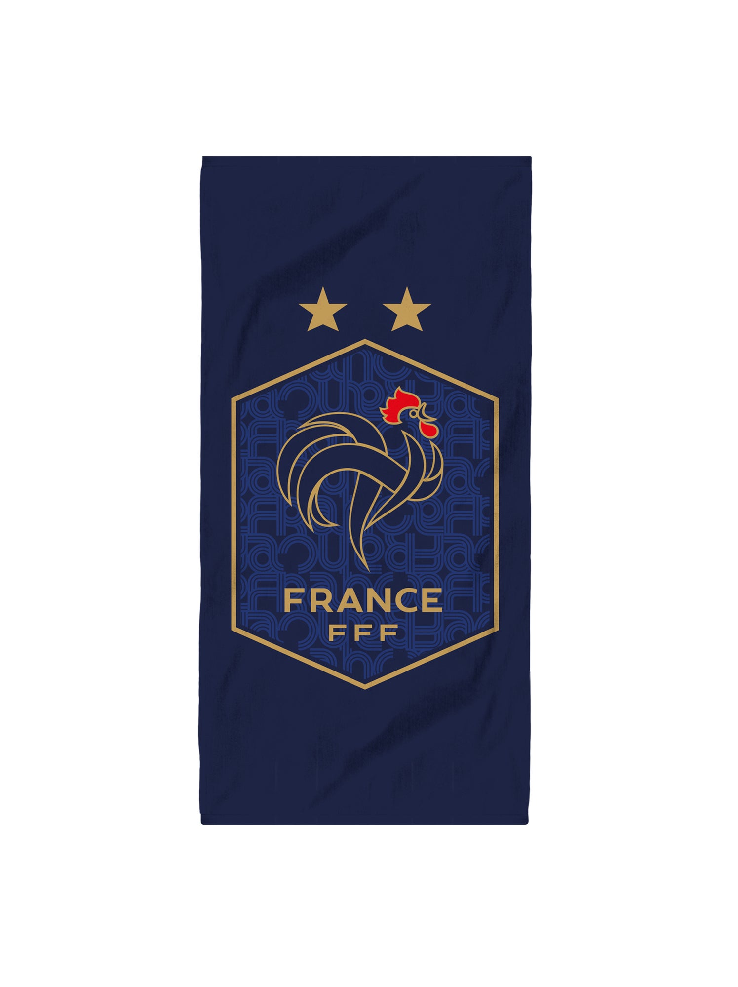 Serviette de bain et de plage imprimée 100% coton, fff triomphe - Bleu