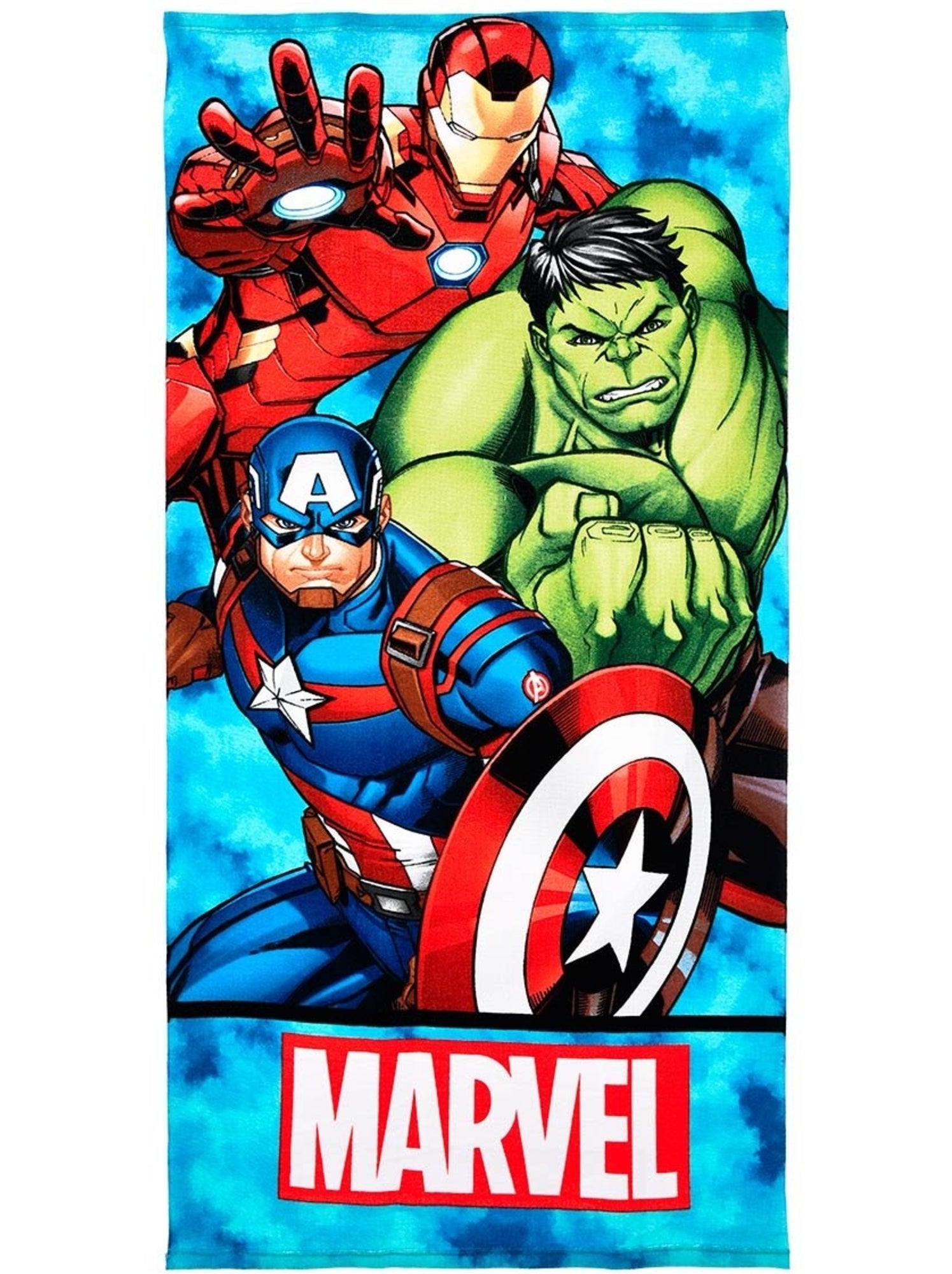 Serviette de plage avengers| licence officielle - Bleu Rouge