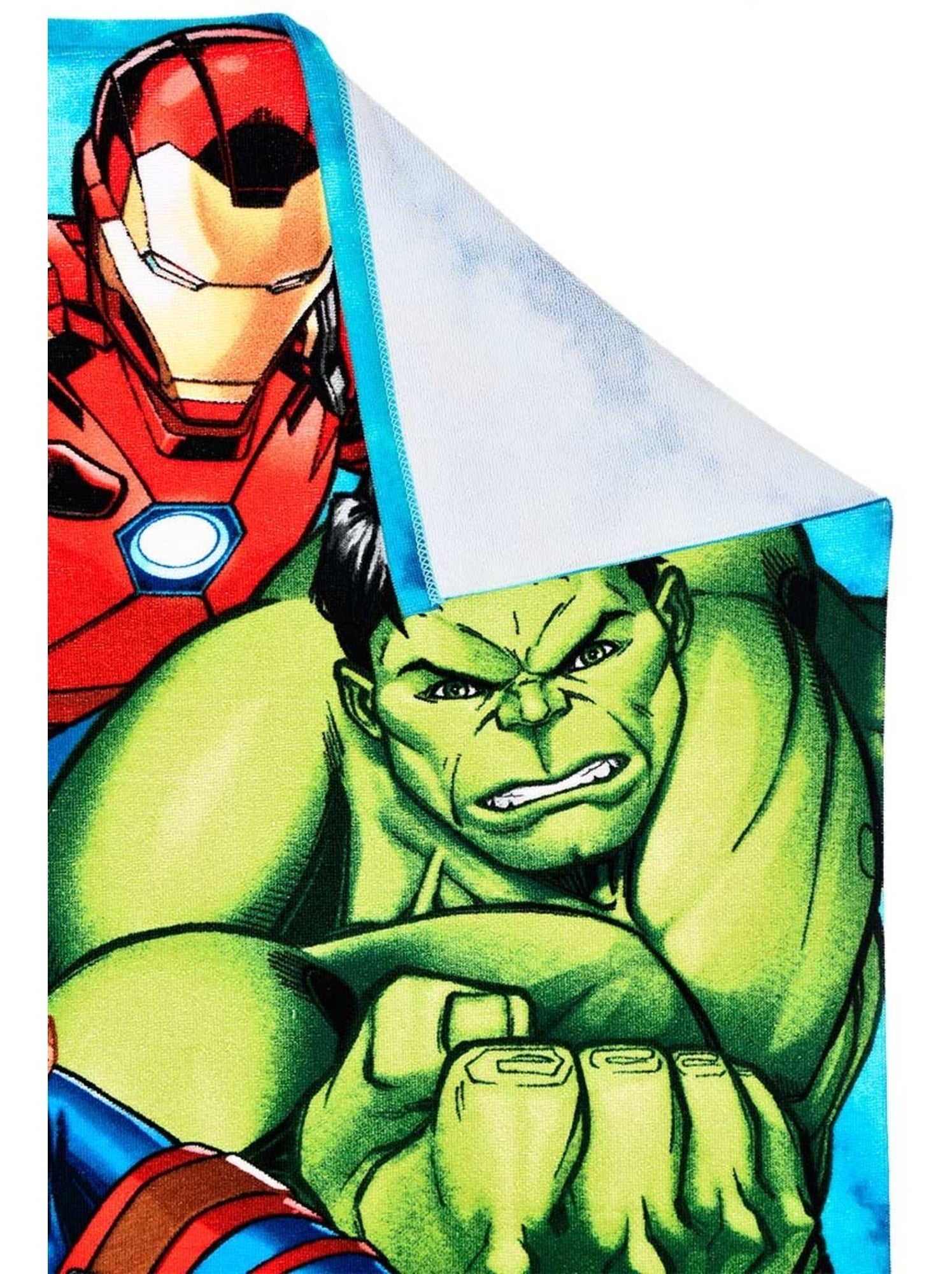 Serviette de plage avengers| licence officielle - Bleu Rouge