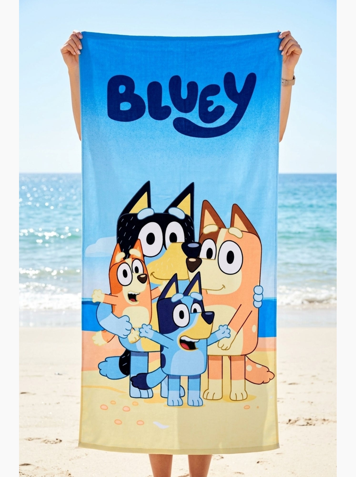 Serviette de plage bluey| licence officielle - Jaune