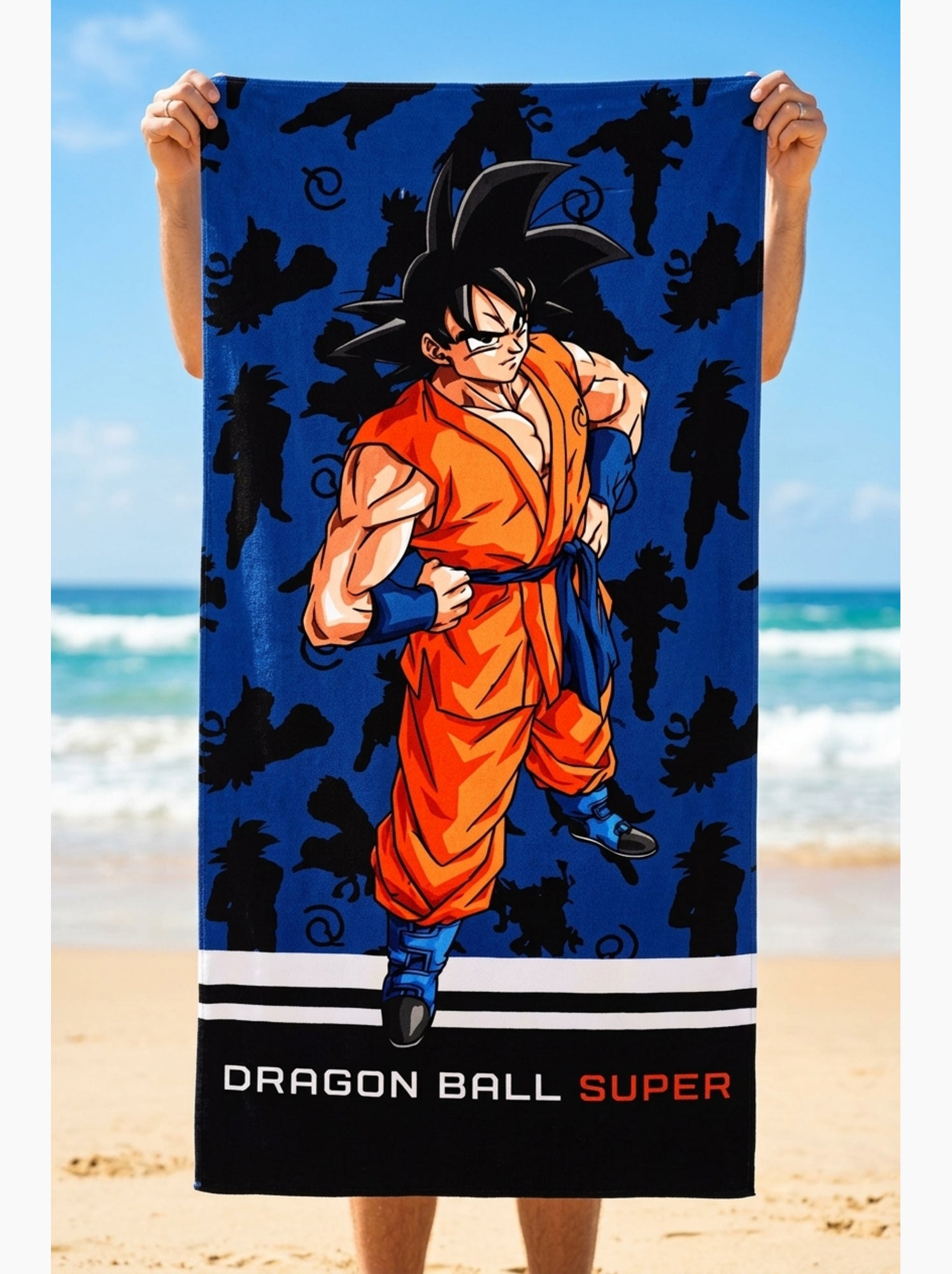 Serviette de Plage Dragon Ball| Licence Officielle - Bleu