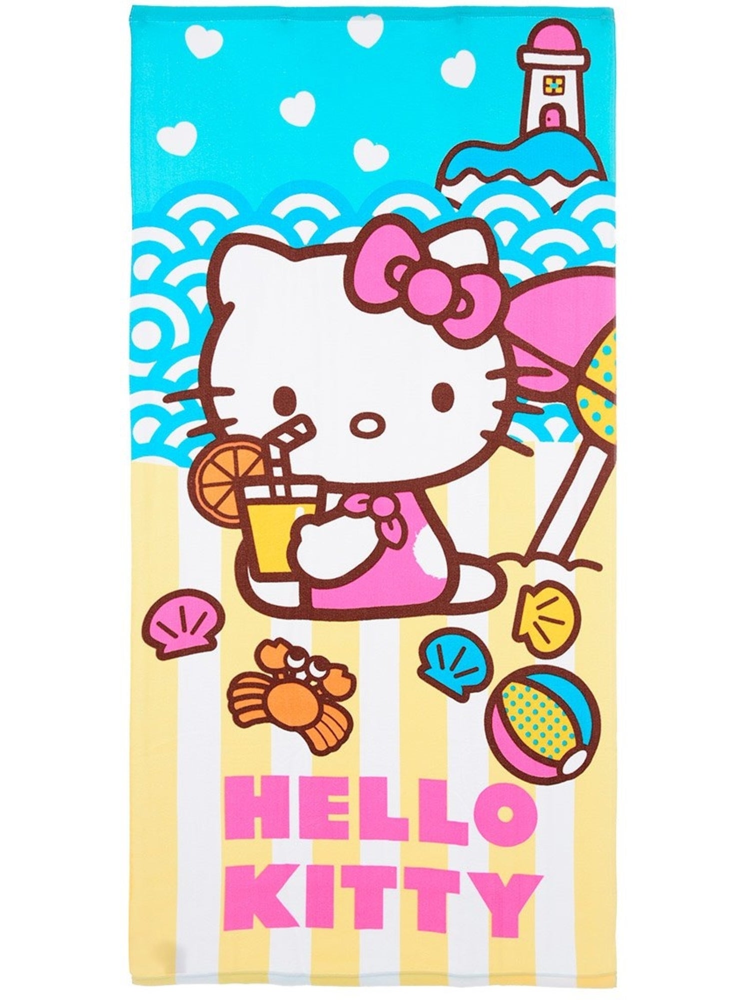Serviette de Plage Hello Kitty | Licence Officielle - Multicolore