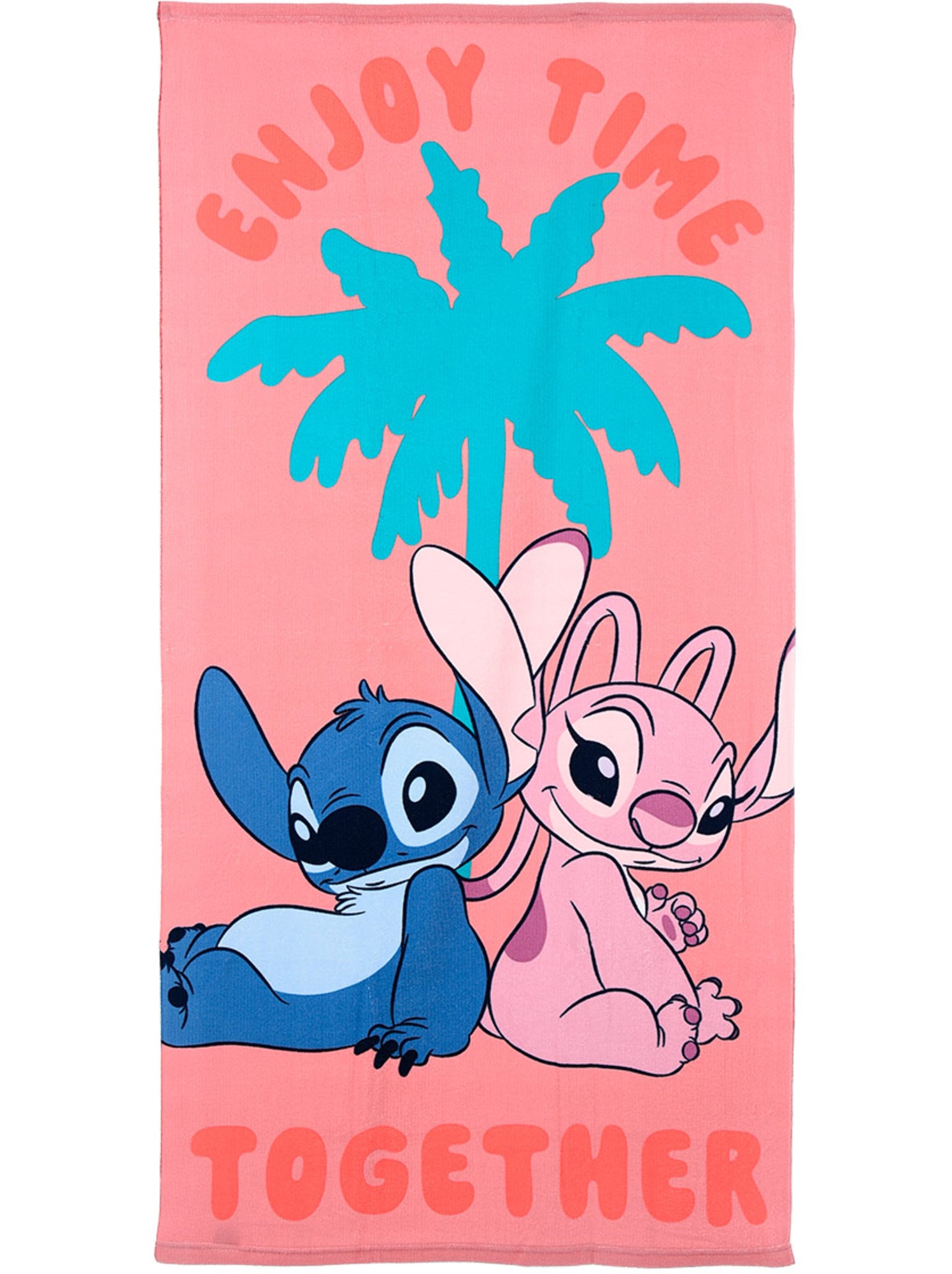 Serviette de plage lilo & stitch   | licence officielle - Rose