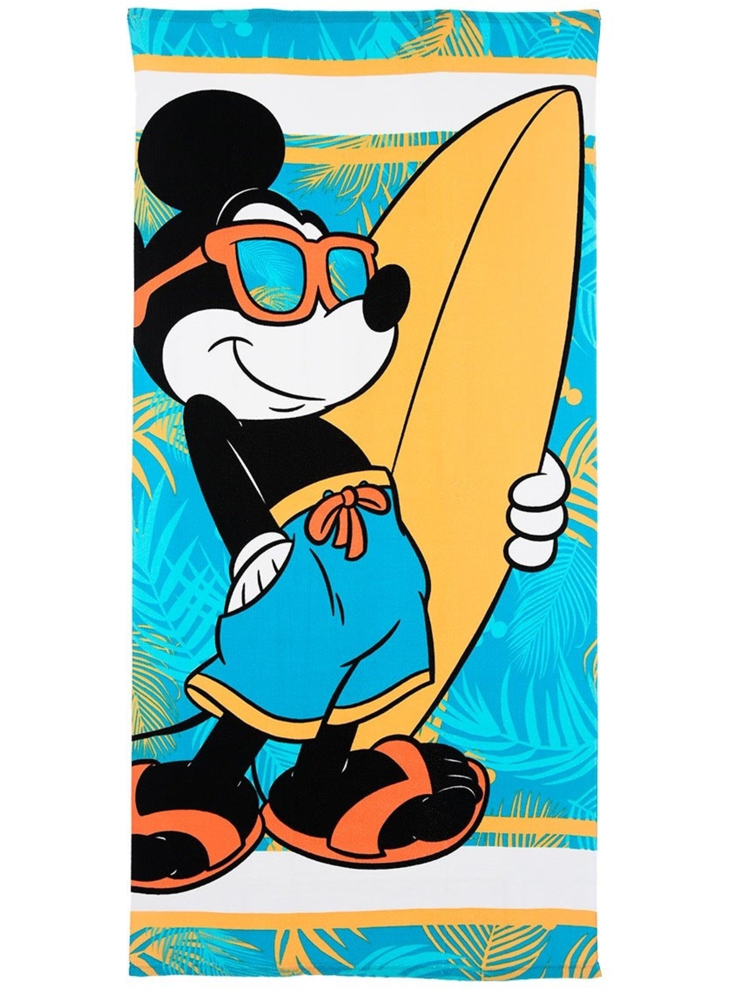 Serviette de plage mickey mouse| licence officielle - Jaune