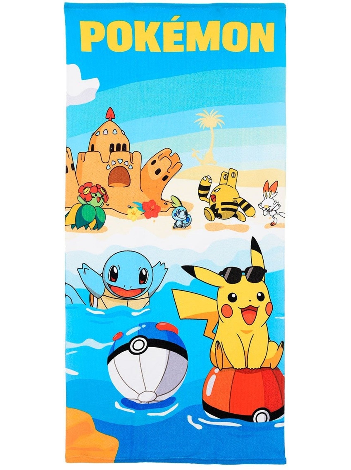 Serviette de Plage Pokemon| Licence Officielle - Multicolore