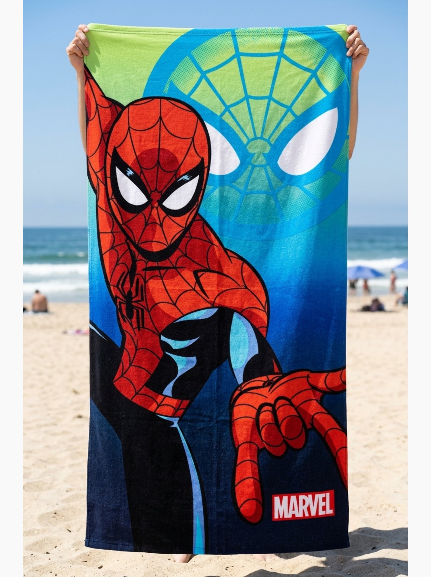 Serviette de plage spider-man multicolore| licence officielle - Multicolore