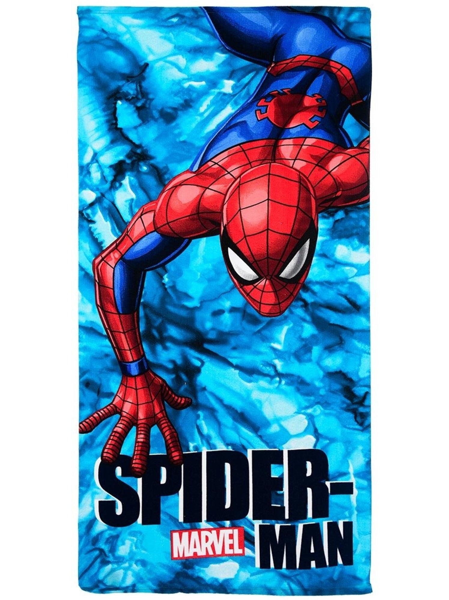 Serviette de plage spiderman| licence officielle - Bleu turquoise