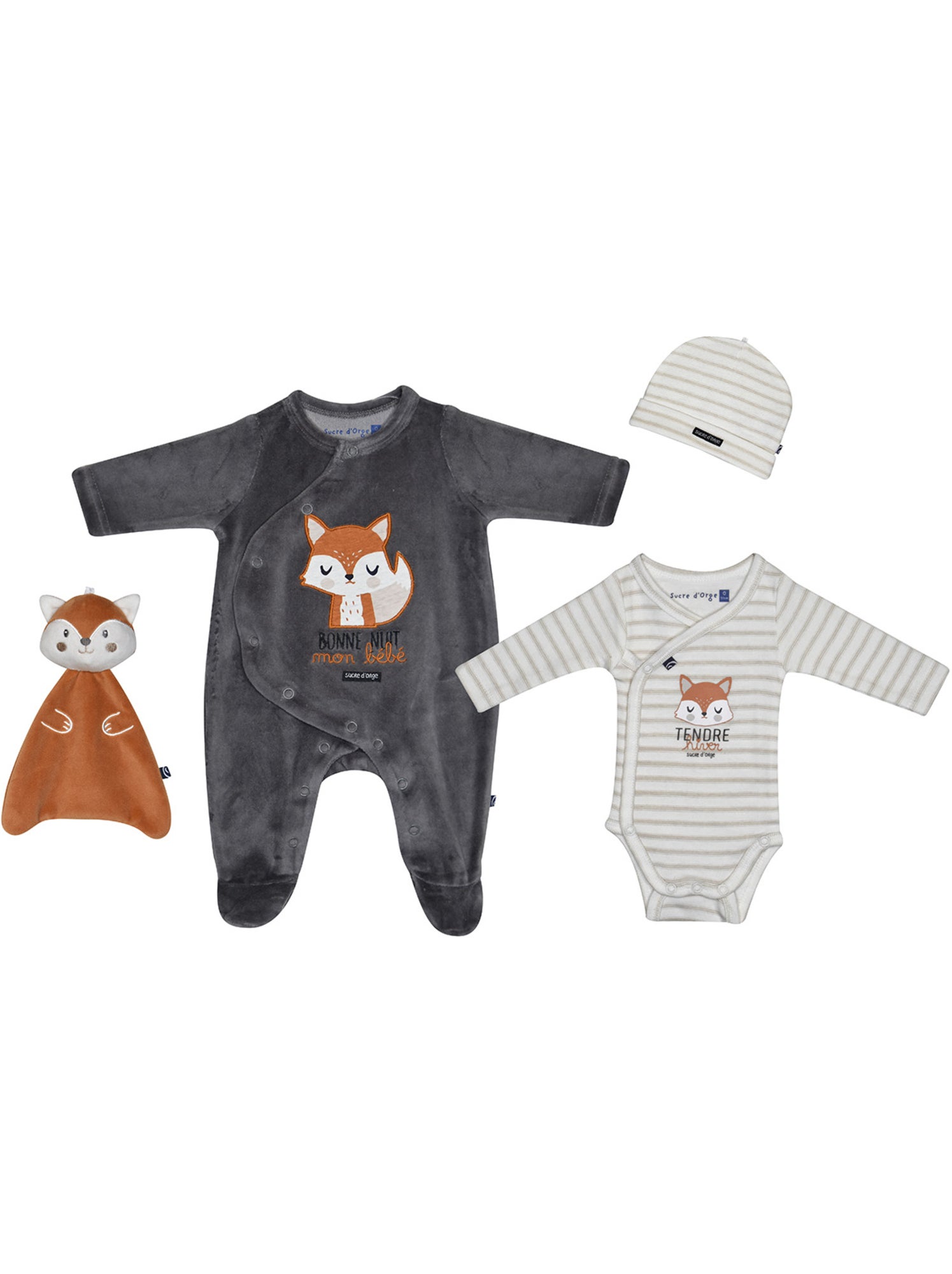 Set naissance mario maille - Gris
