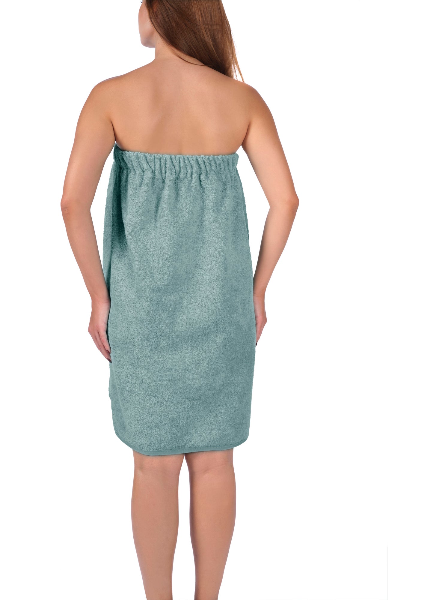Set Paréo et serviette à cheveux - Vert d'eau