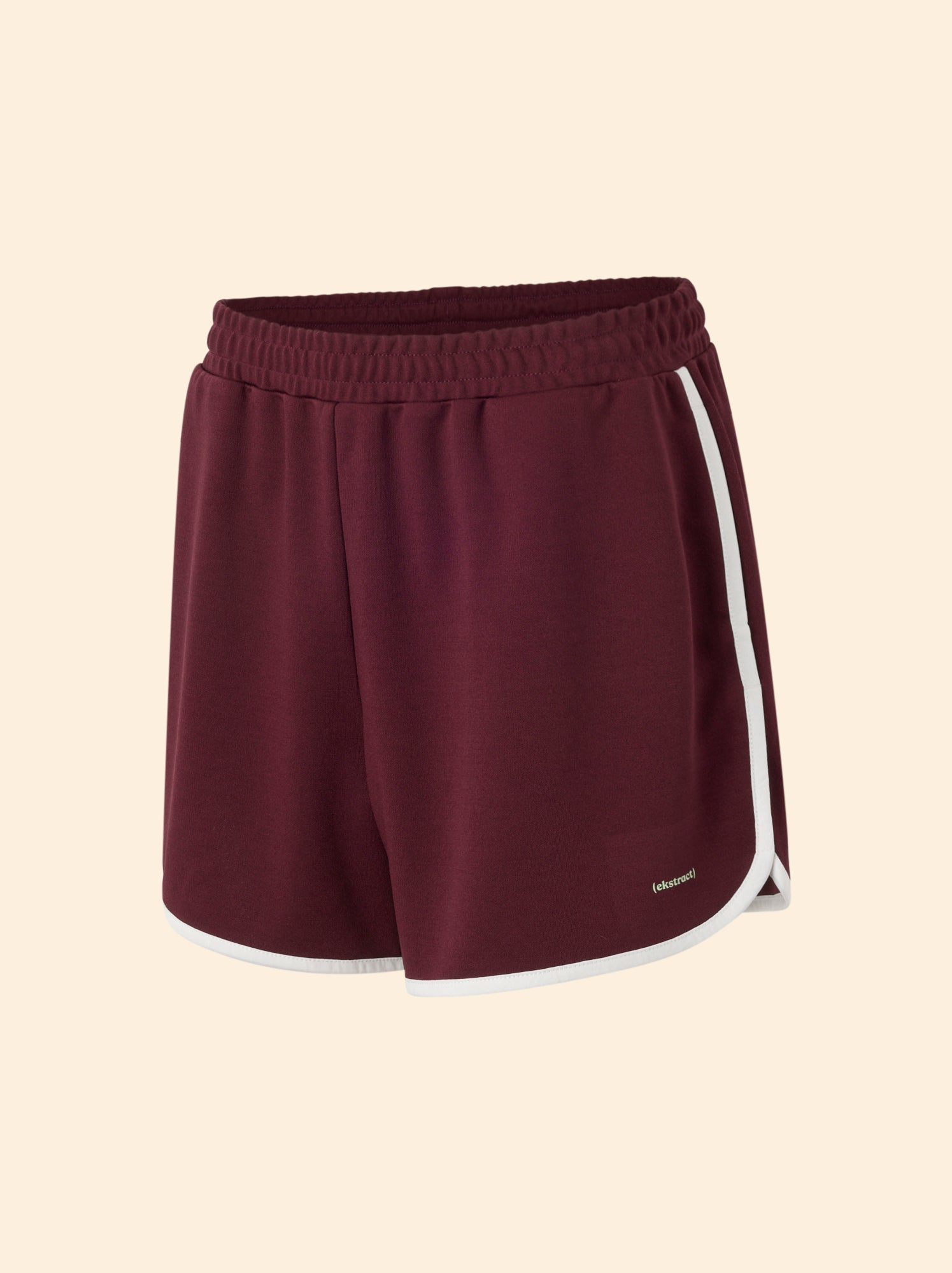 Short à bords contrastés - (ekstract) - Bordeaux