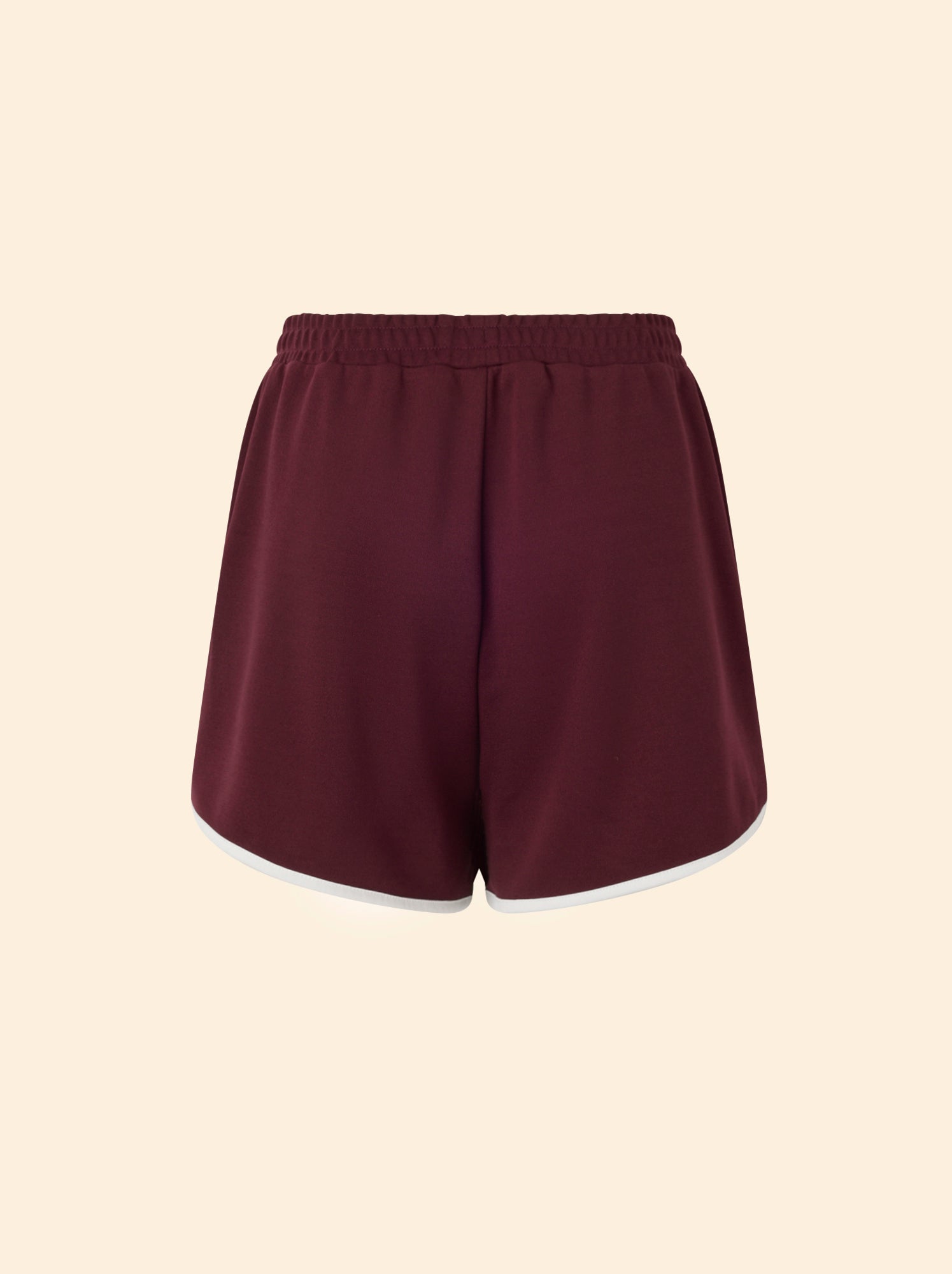 Short à bords contrastés - (ekstract) - Bordeaux