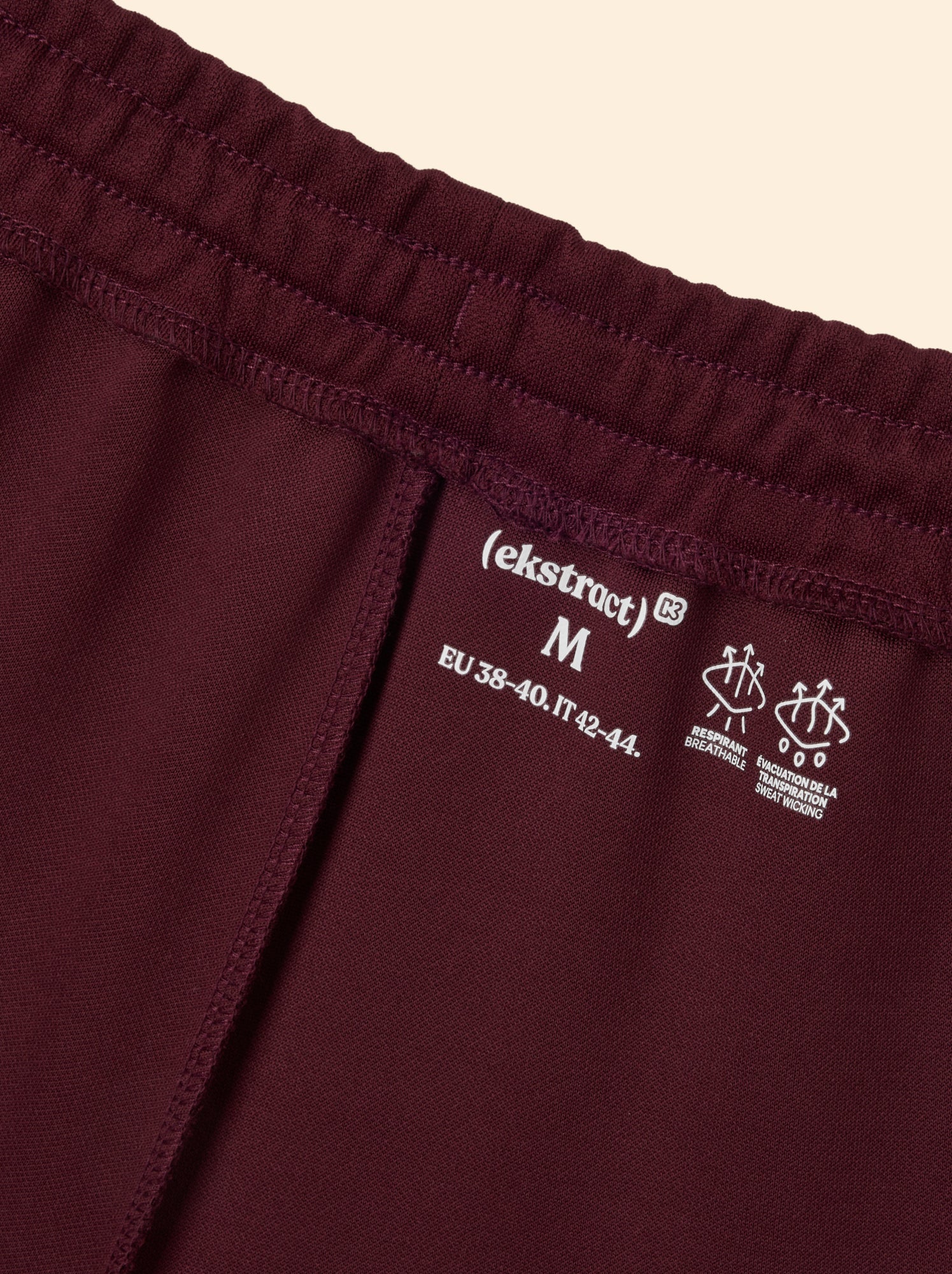 Short à bords contrastés - (ekstract) - Bordeaux