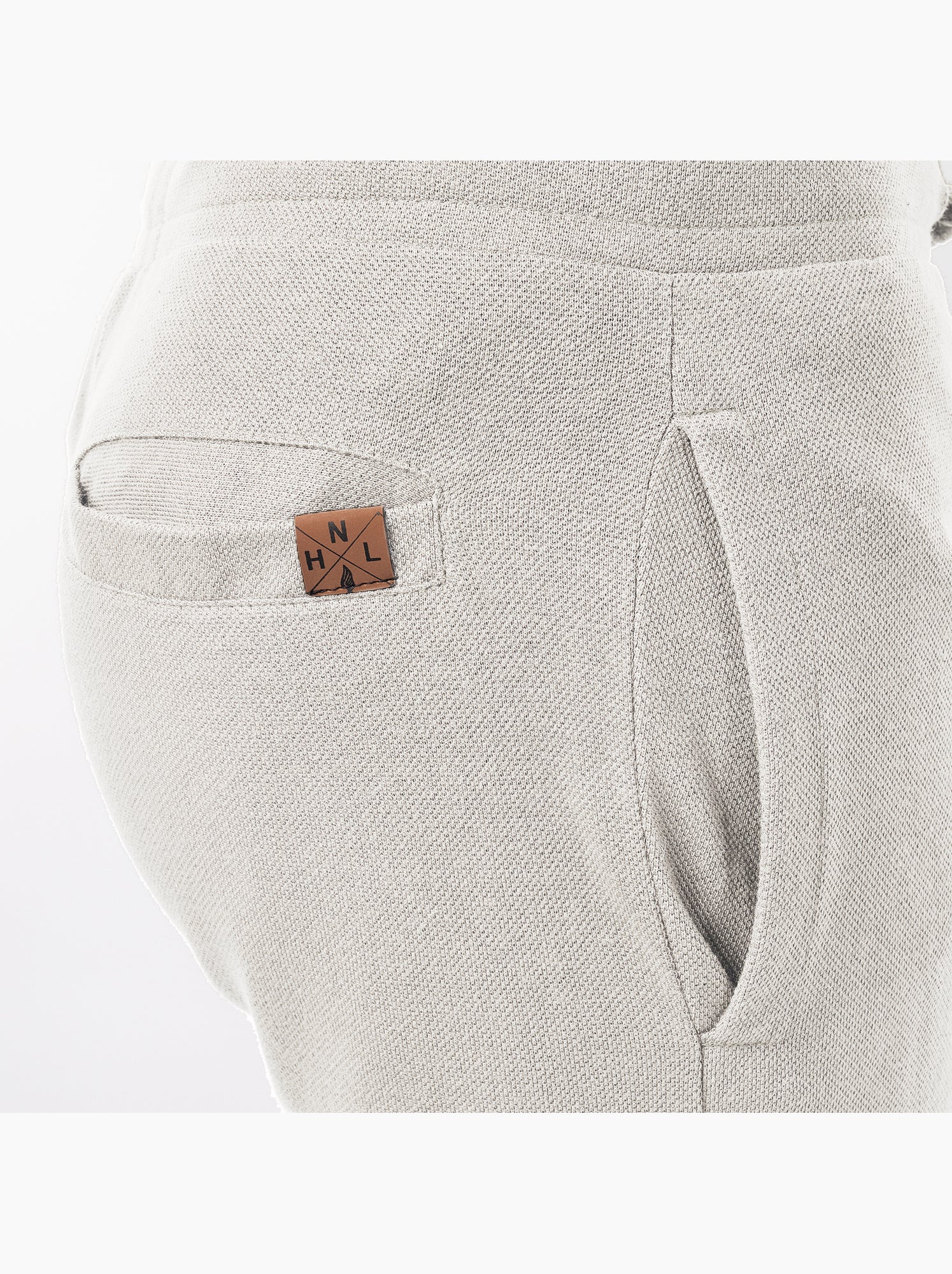 Short cargo en maille piquée uni - Ecru