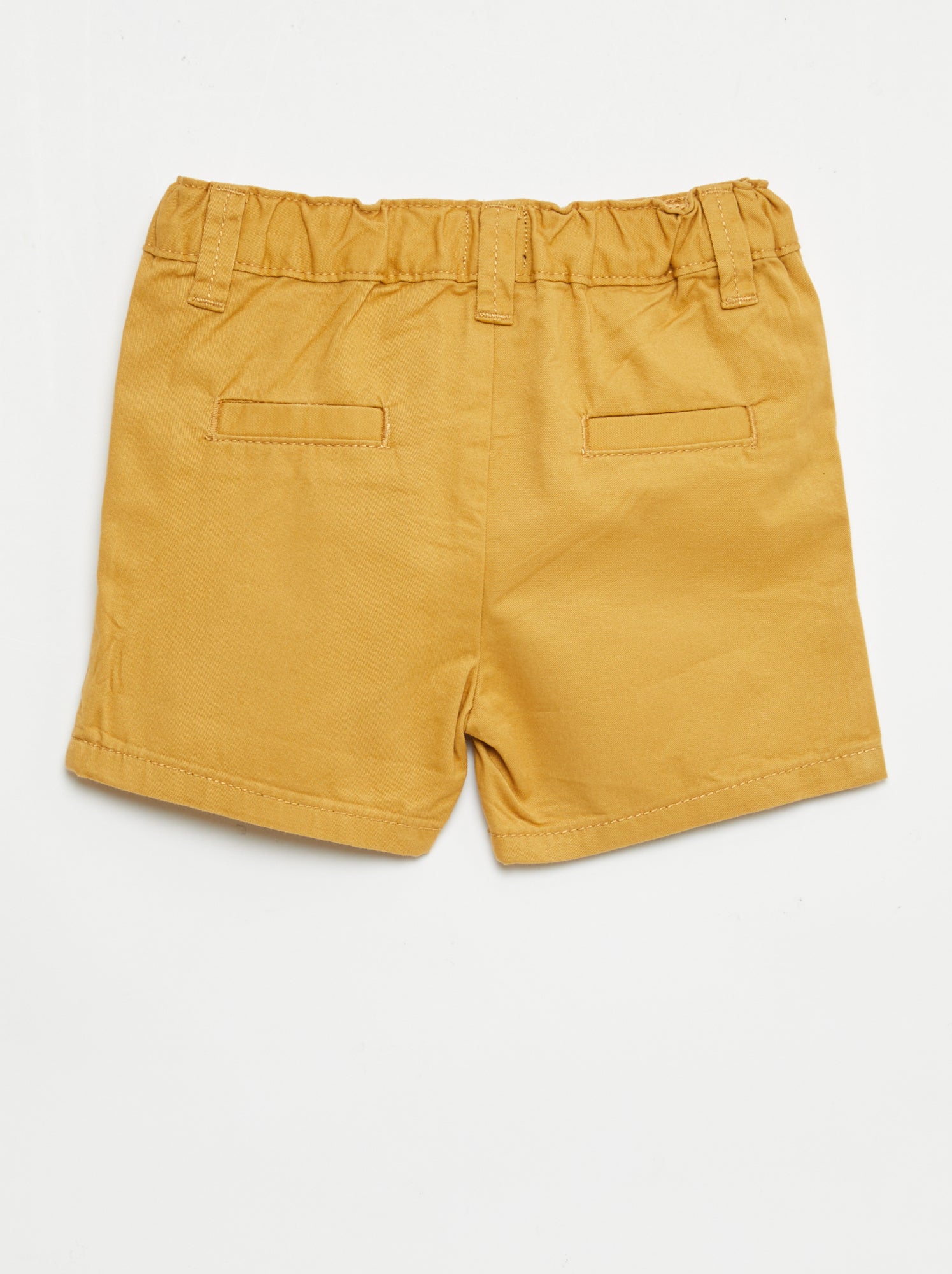 Short chino avec taille ajustable - Jaune moutarde