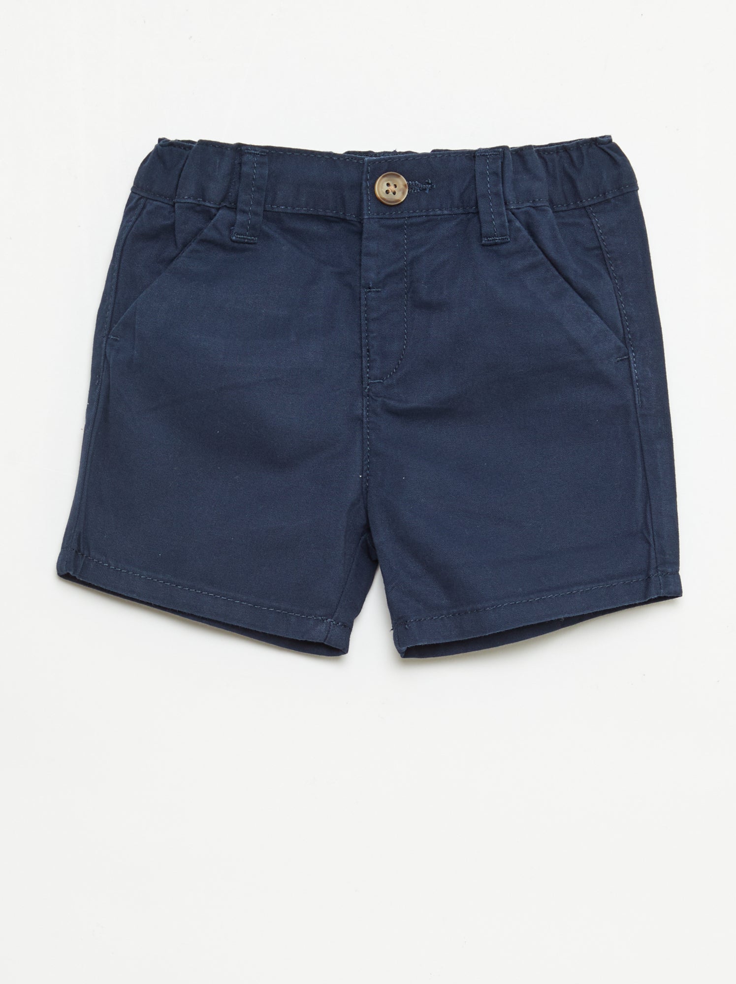 Short chino avec taille ajustable - Marine