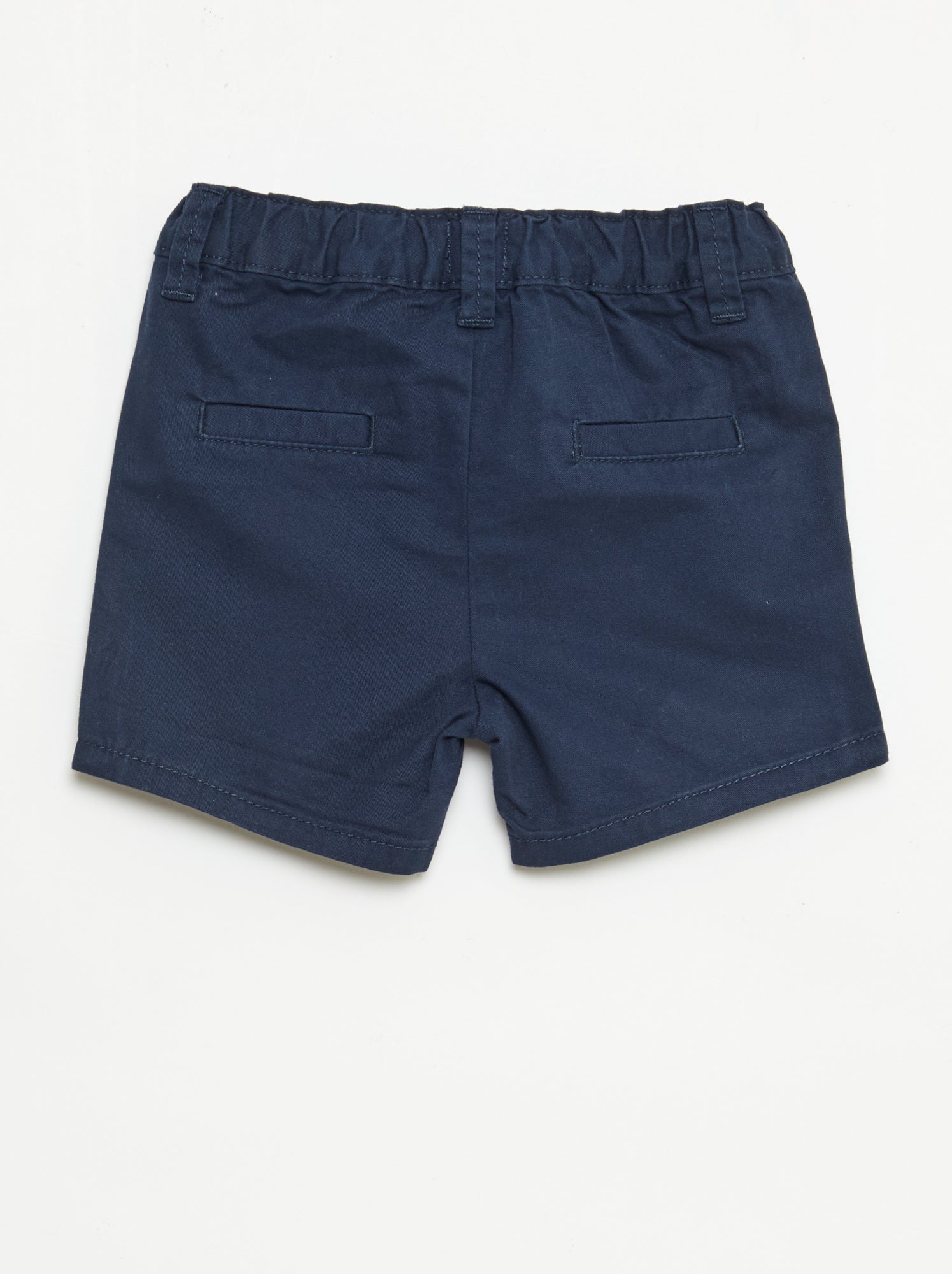 Short chino avec taille ajustable - Marine