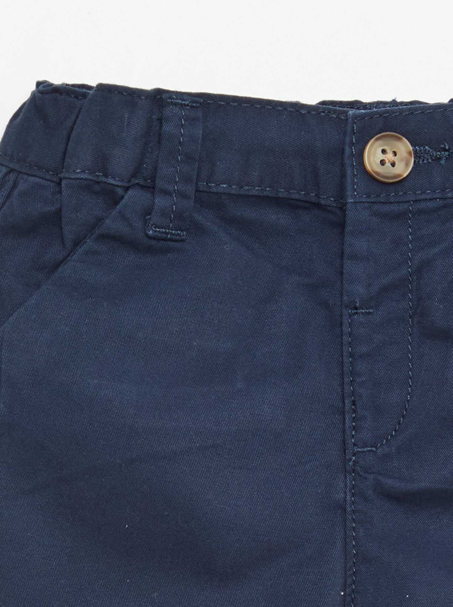 Short chino avec taille ajustable - Marine