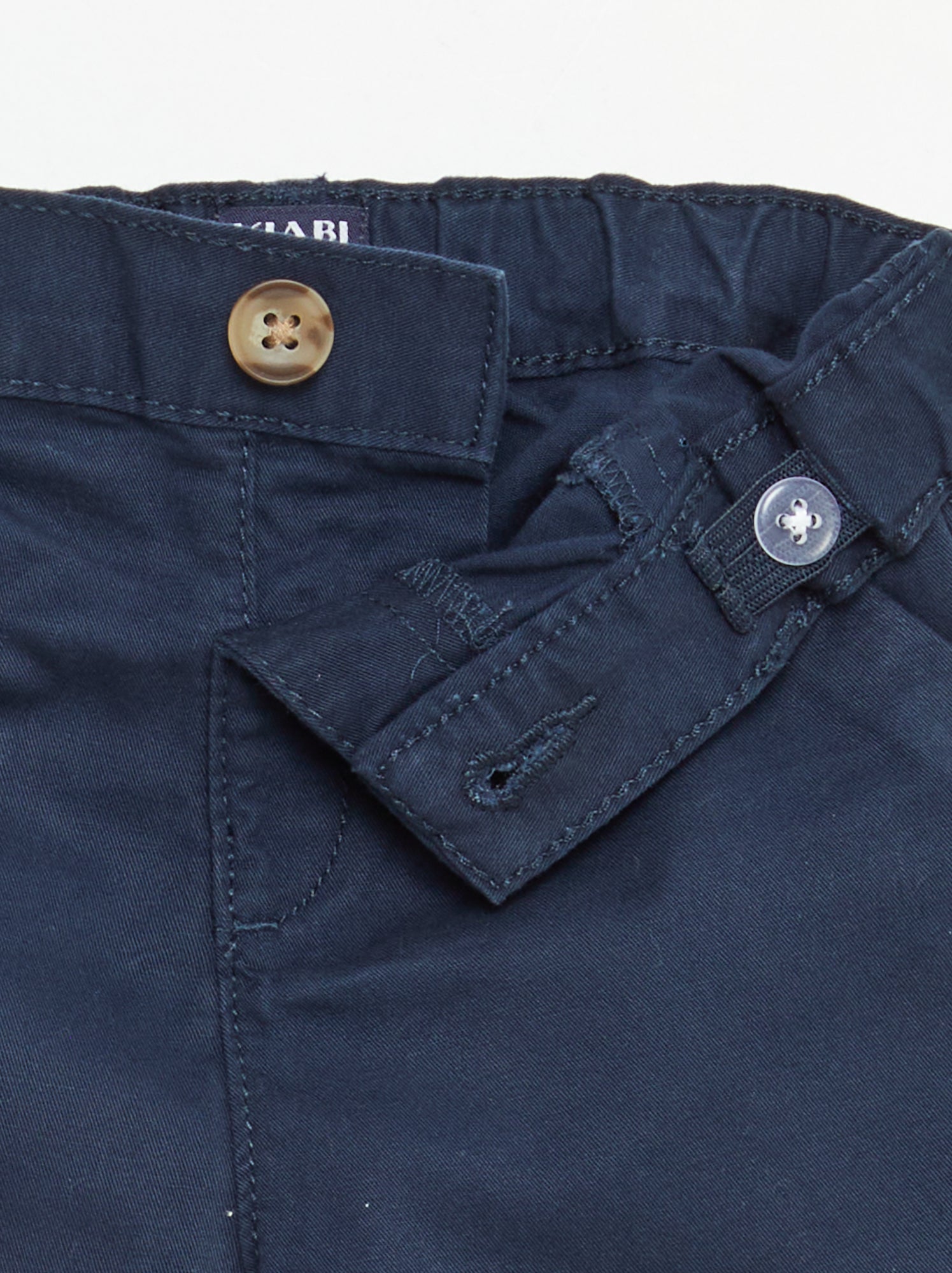 Short chino avec taille ajustable - Marine