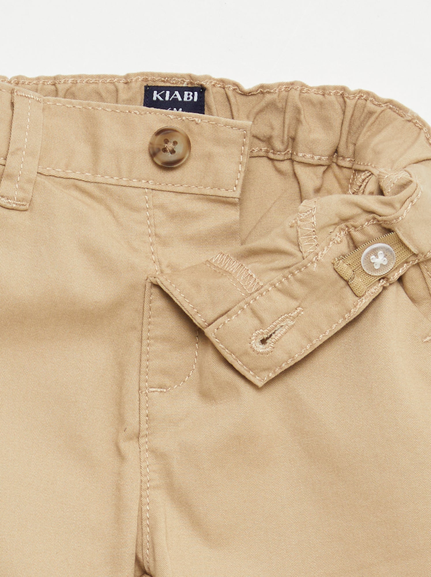 Short chino avec taille ajustable - Marron /Marron moyen