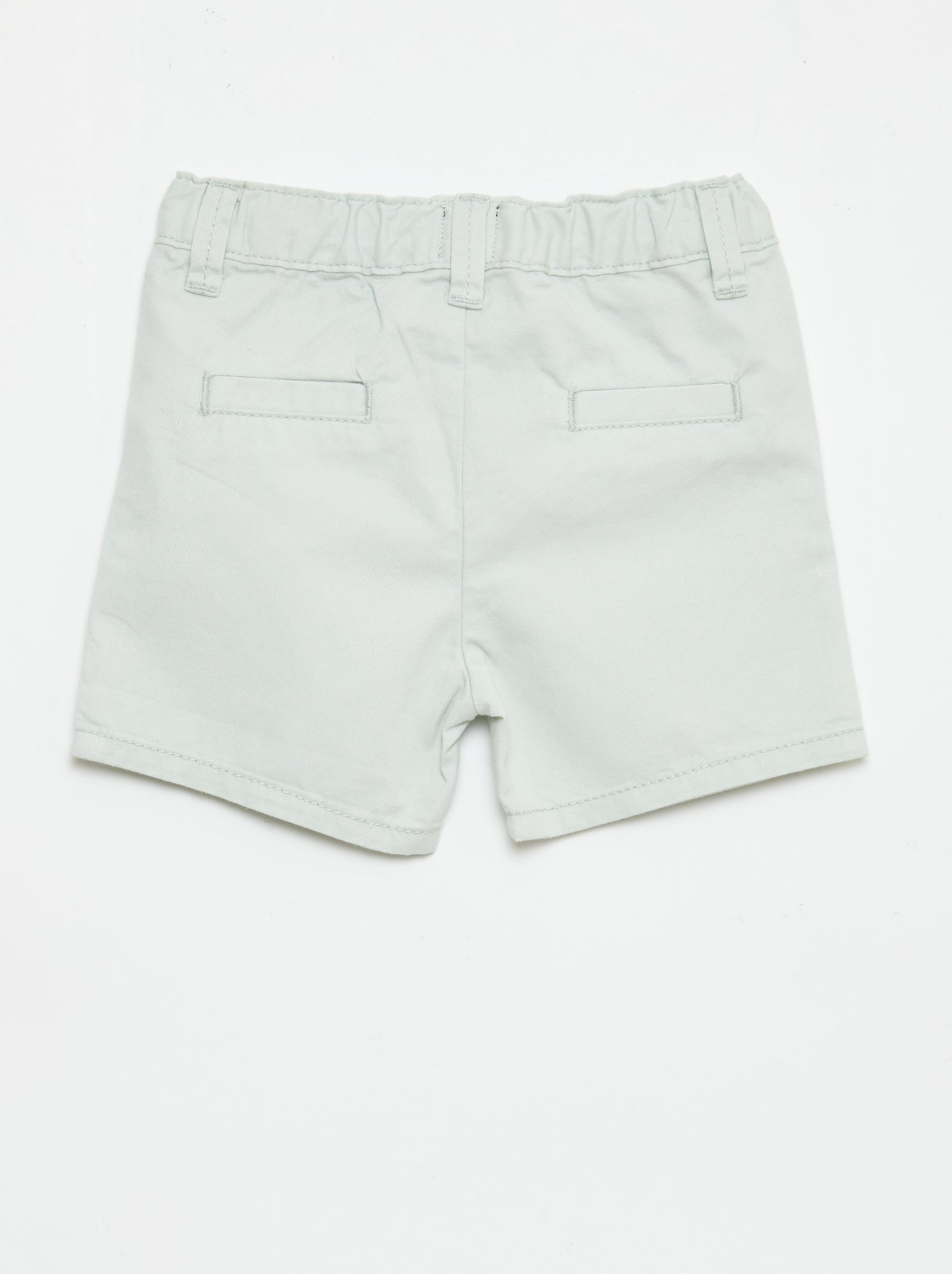 Short chino avec taille ajustable - Vert clair