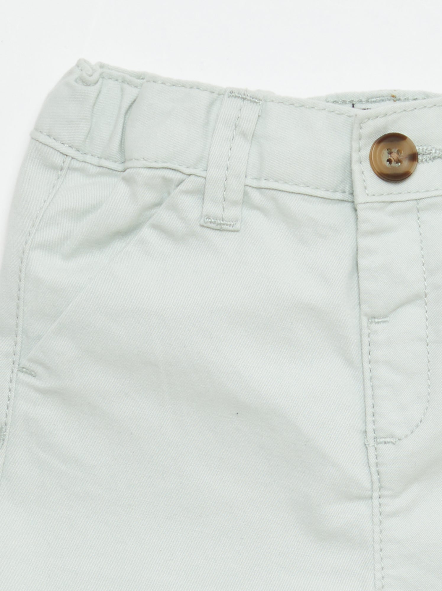 Short chino avec taille ajustable - Vert clair