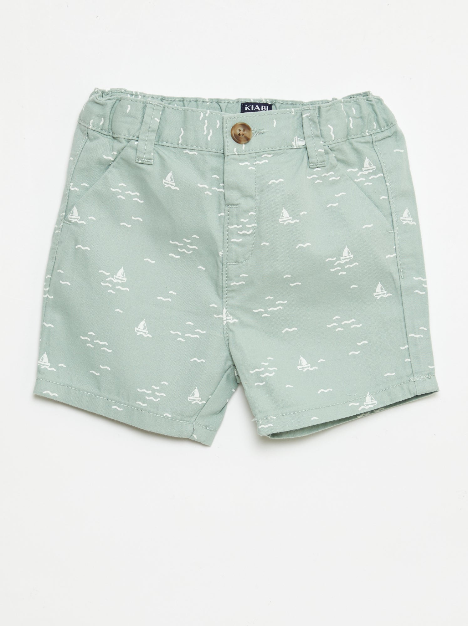 Short chino avec taille ajustable - Vert