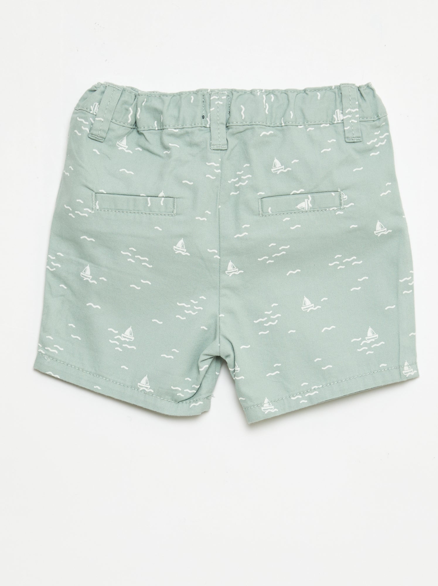 Short chino avec taille ajustable - Vert