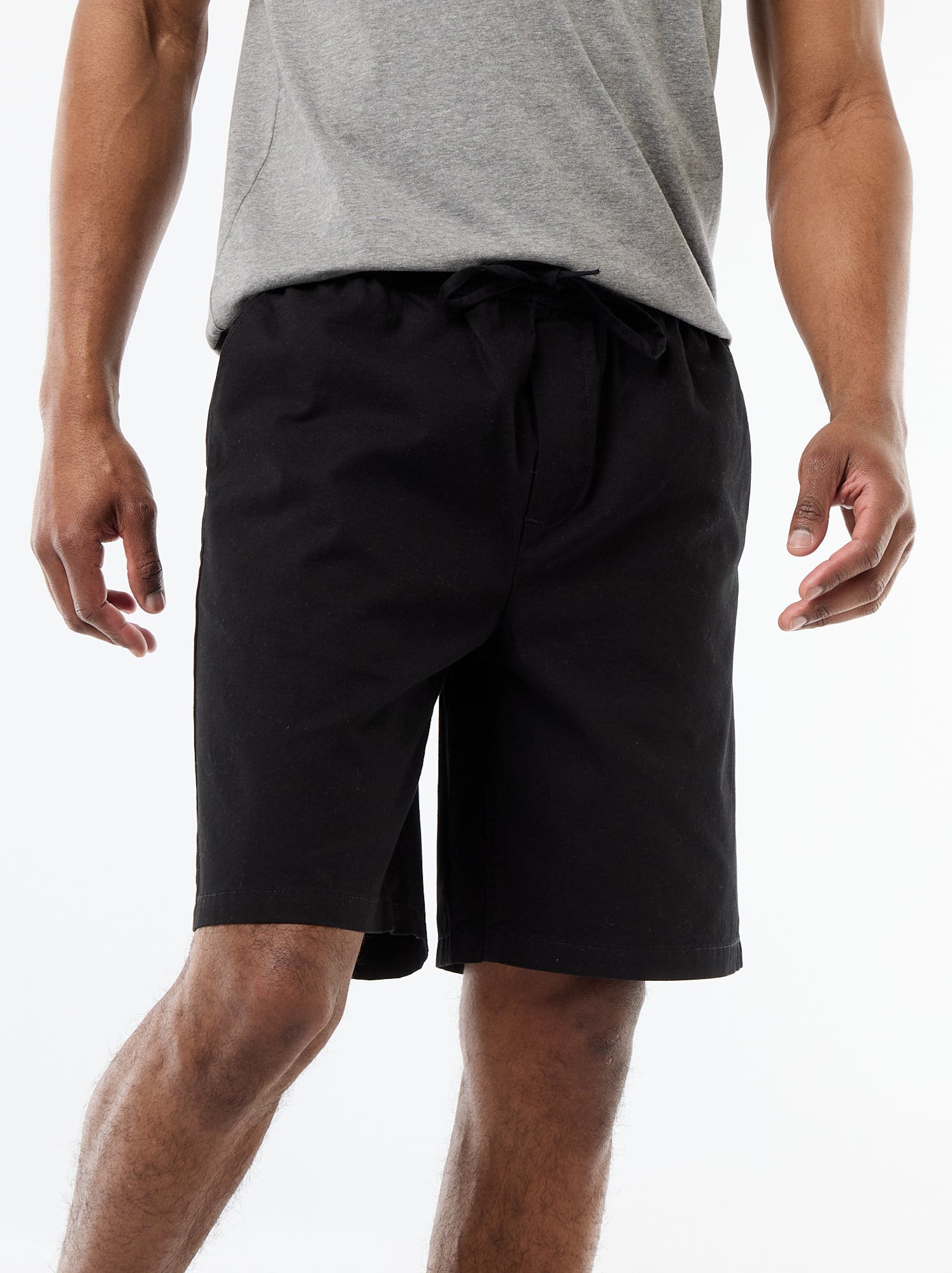 Short chino uni - Noir