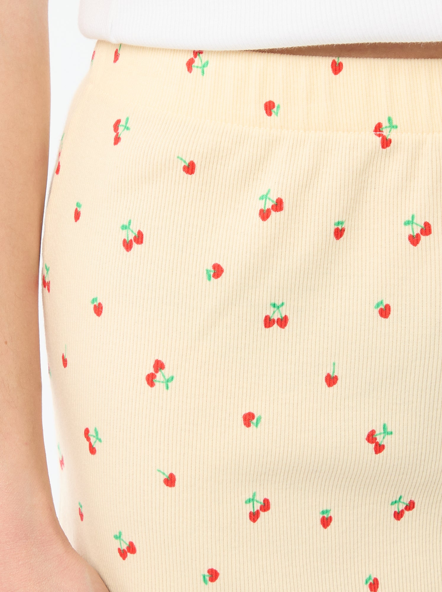 Short court de pyjama 'fleurs' all-over en coton - Jaune
